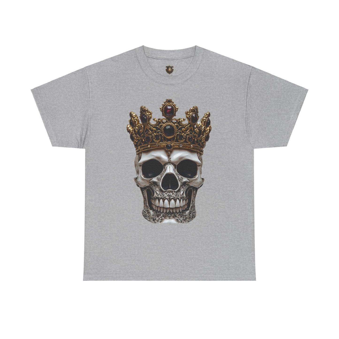 "Crowned Skull" T-Shirt – 100% Cotton, Bold Skull & Crown Desig