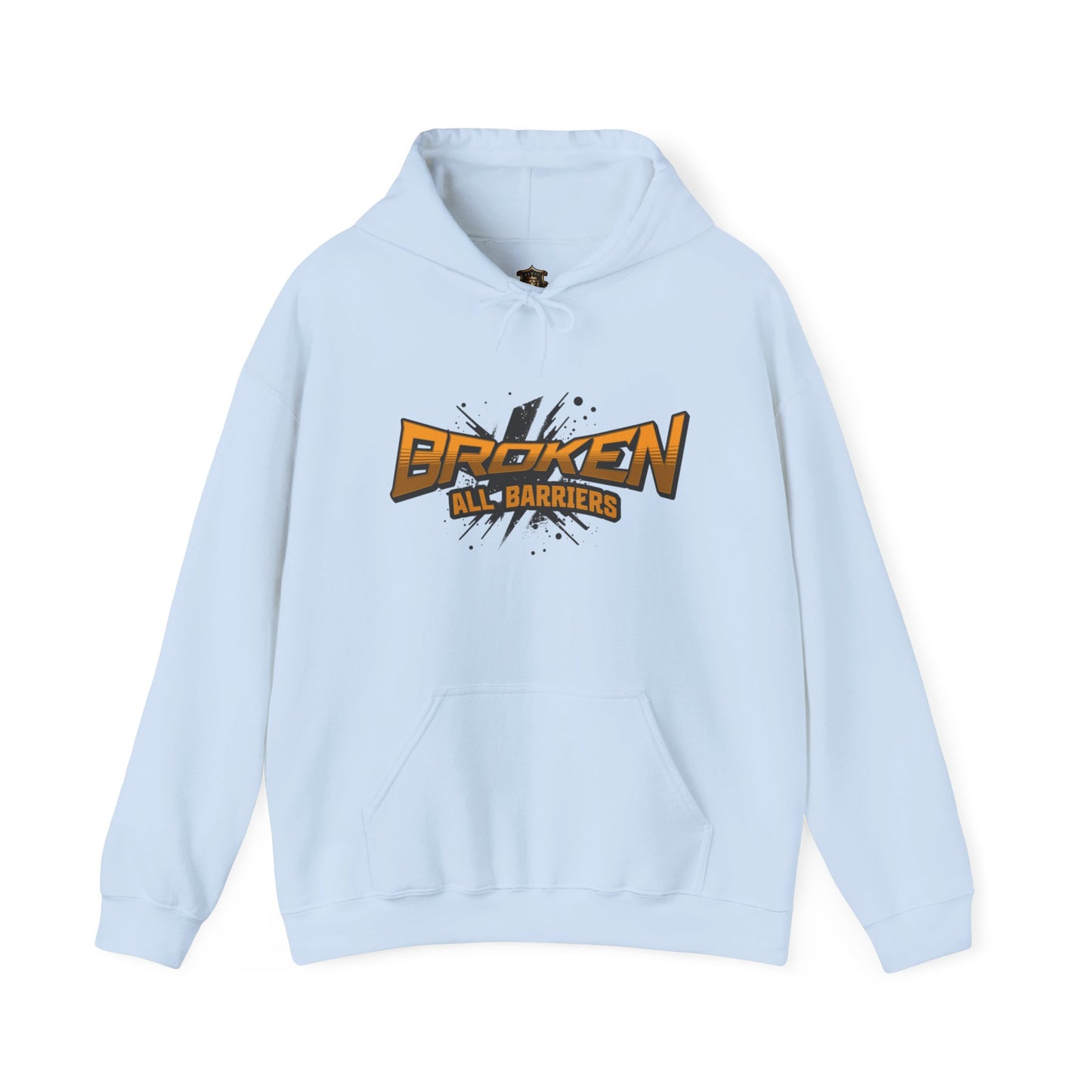 "Broken All Barriers" Hoodie – Bold Broken Wall Graphic & Statement Design