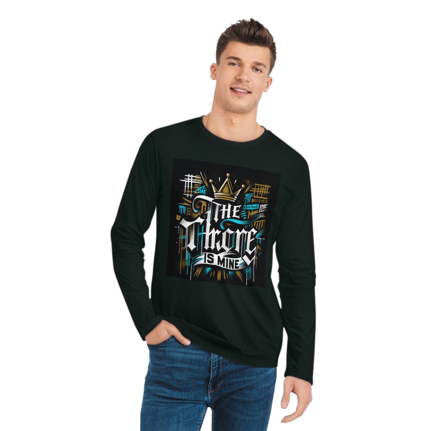 "The Throne Is Mine" Long Sleeve Shirt – Bold Graffiti Crown Design