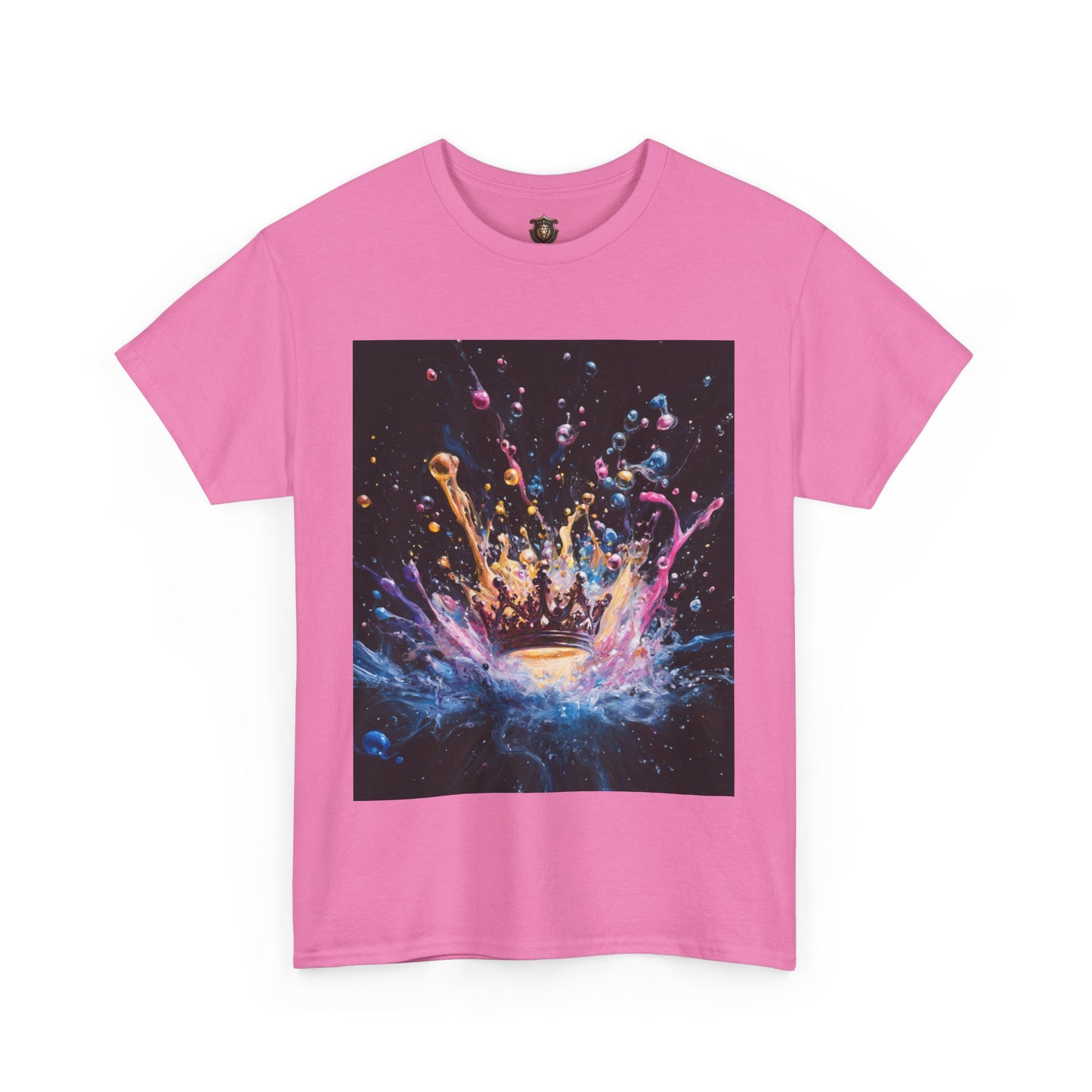 "Vibrant Crown" T-Shirt – 100% Cotton - Colorful Artistic Design for Creative Kings