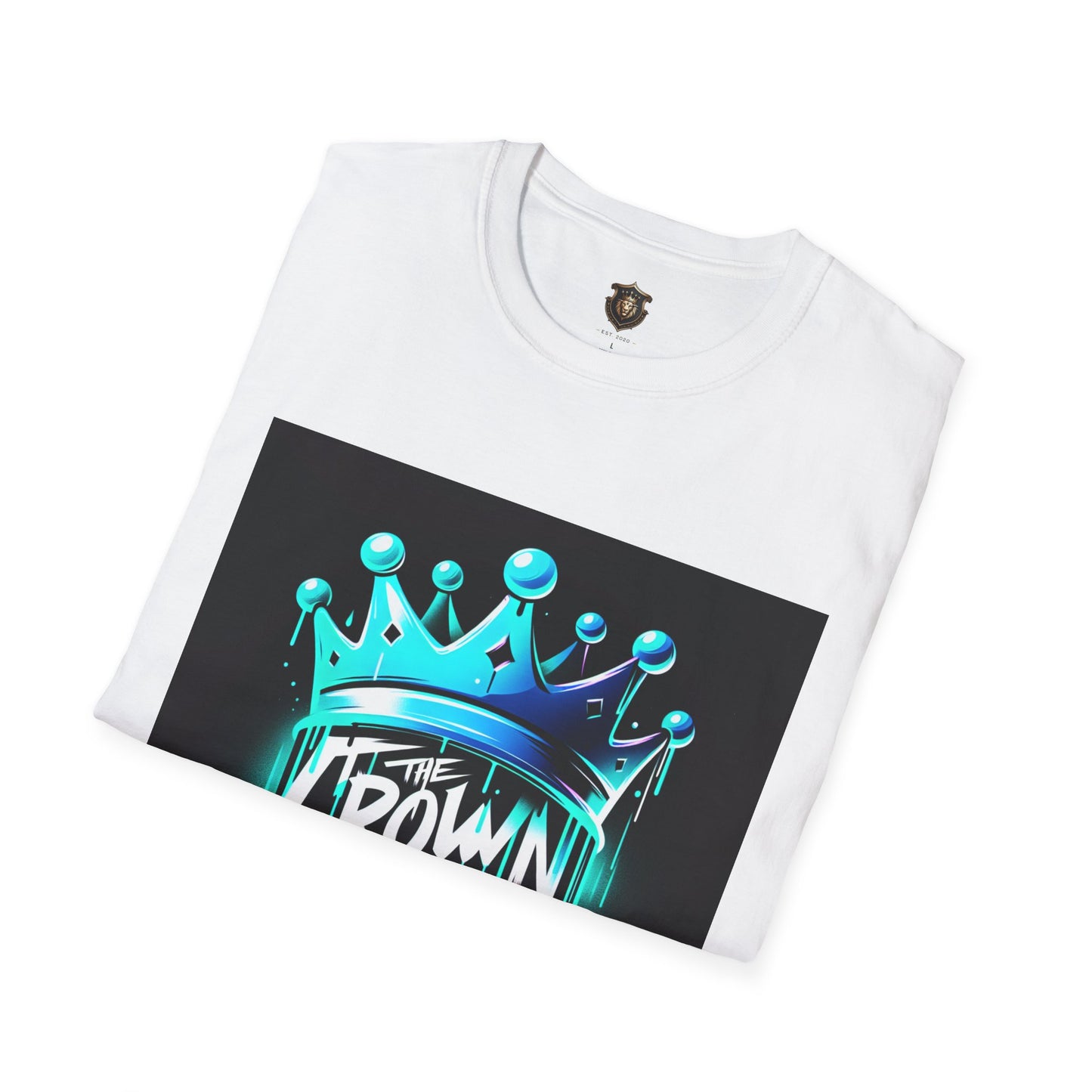 "The Crown Is Mine" T-Shirt – 100% Cotton, Graffiti-Style Icy Blue Crown