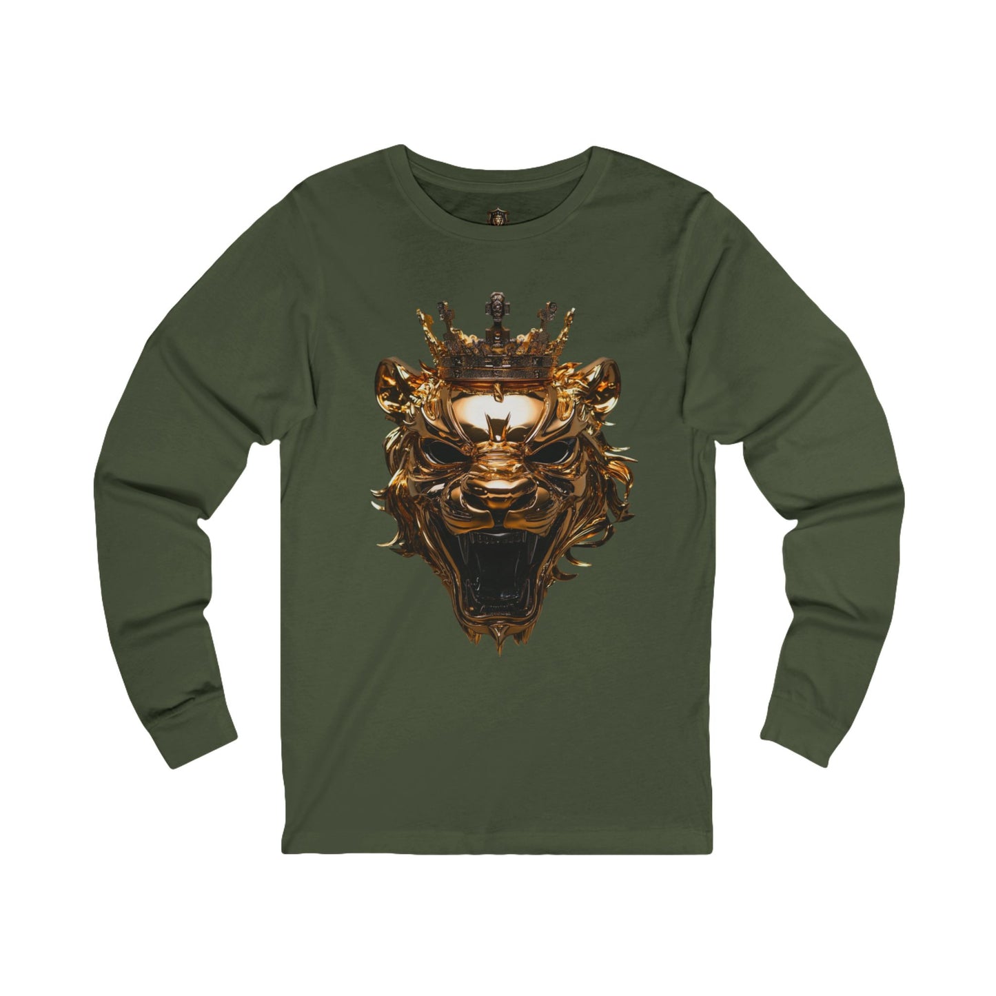 "Roaring Crown" Sweatshirt – Airlume Cotton, Fierce Golden Lion Skull