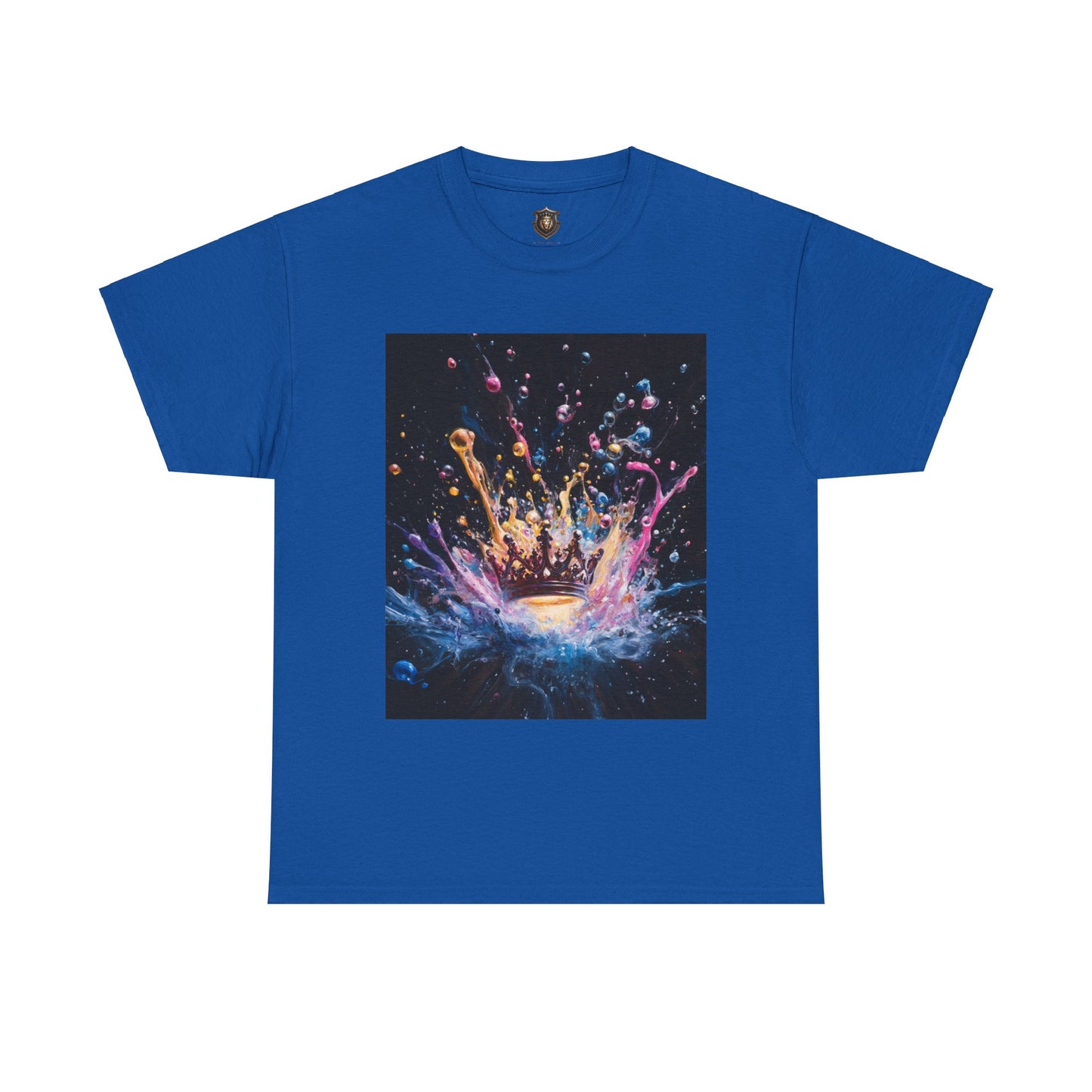 "Vibrant Crown" T-Shirt – 100% Cotton - Colorful Artistic Design for Creative Kings