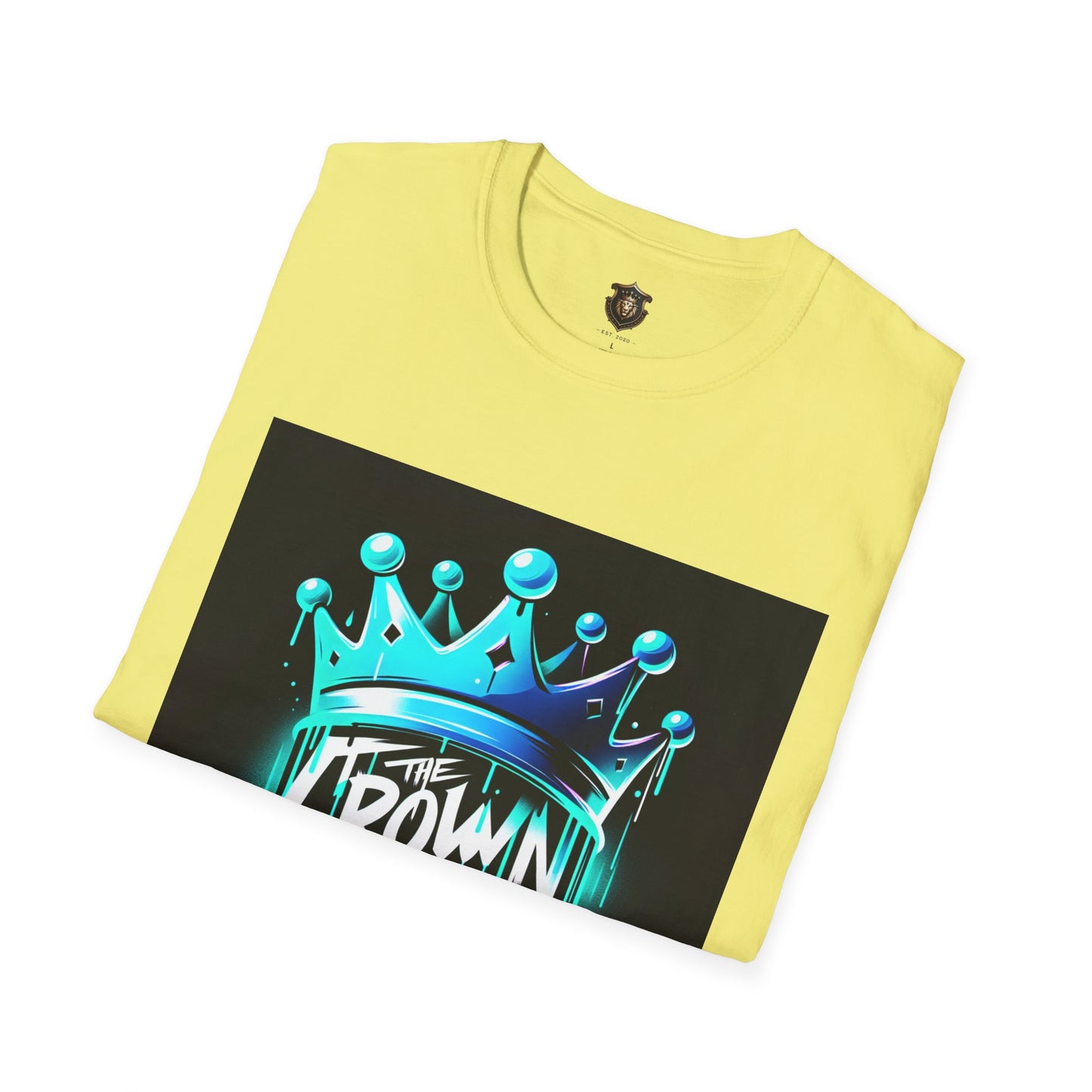 "The Crown Is Mine" T-Shirt – 100% Cotton, Graffiti-Style Icy Blue Crown