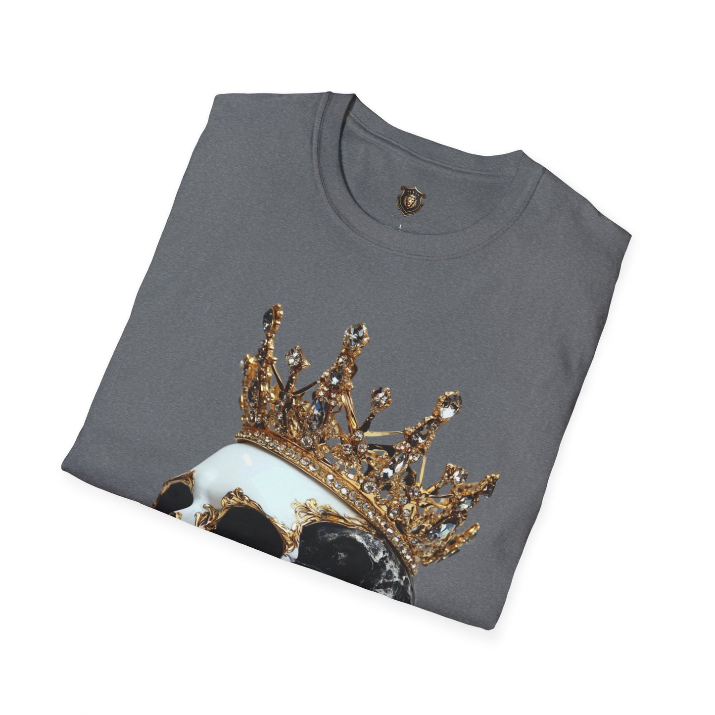 Crowned Skull Graphic T-Shirt - Edgy Style for Halloween and Everyday Wear