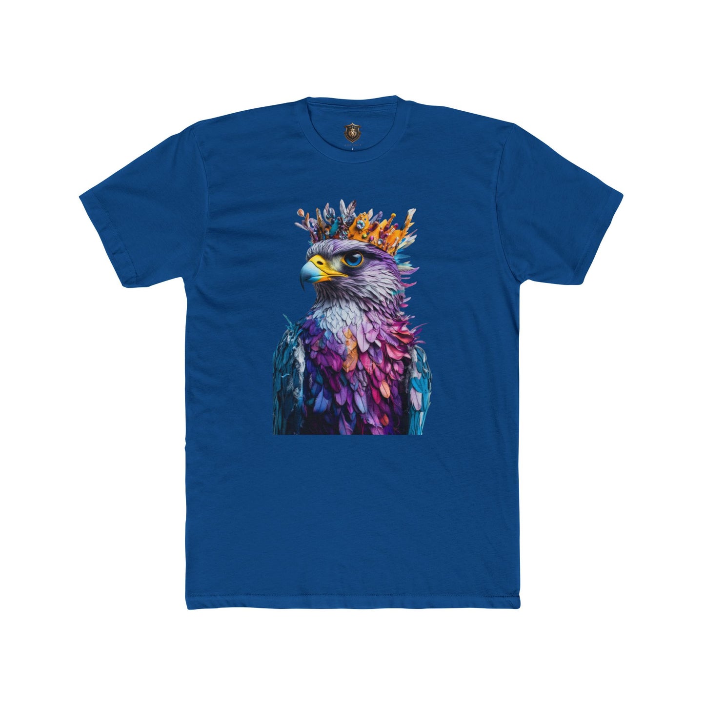 Vibrant Eagle Crown Cotton Tee - Colorful Graphic T-Shirt