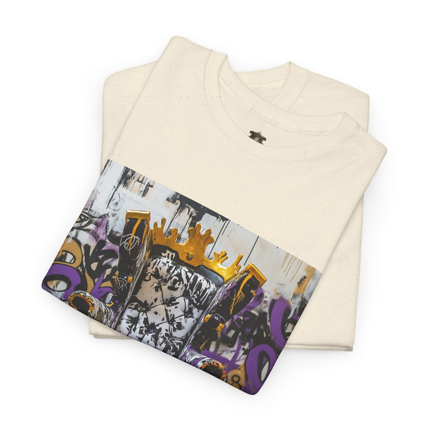 "Street Throne" T-Shirt – 100% Cotton, Graffiti-Inspired Throne Design