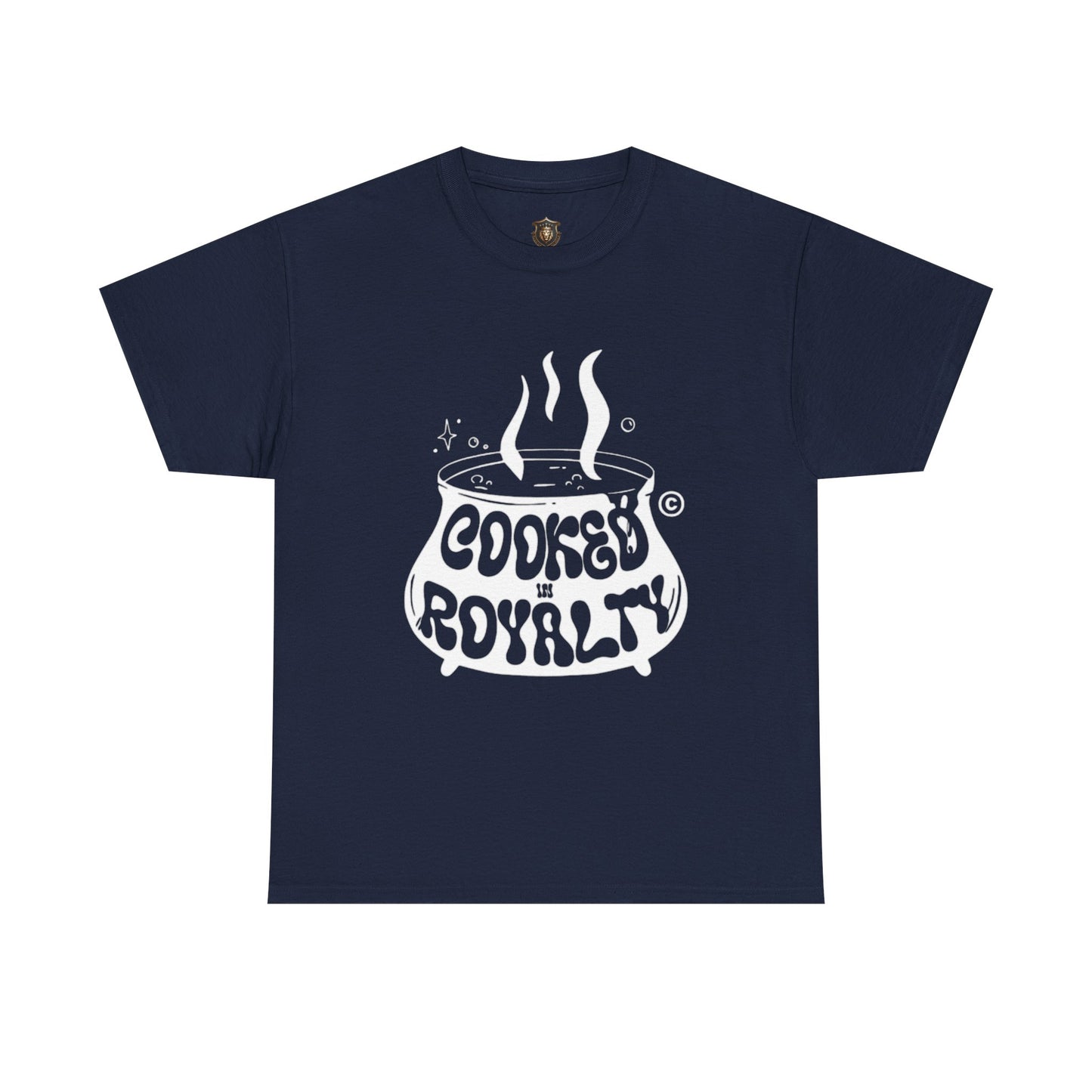 "Cooked in Royalty" T-Shirt – Bold Cooking Pot Graphic & Statement Design