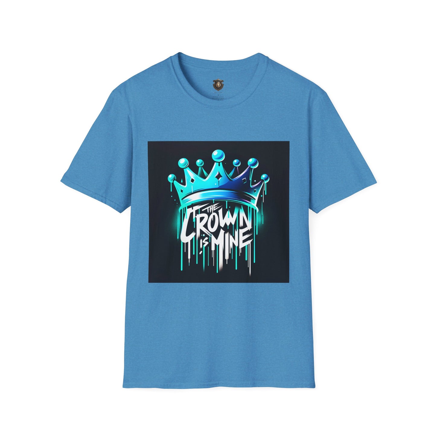 "The Crown Is Mine" T-Shirt – 100% Cotton, Graffiti-Style Icy Blue Crown