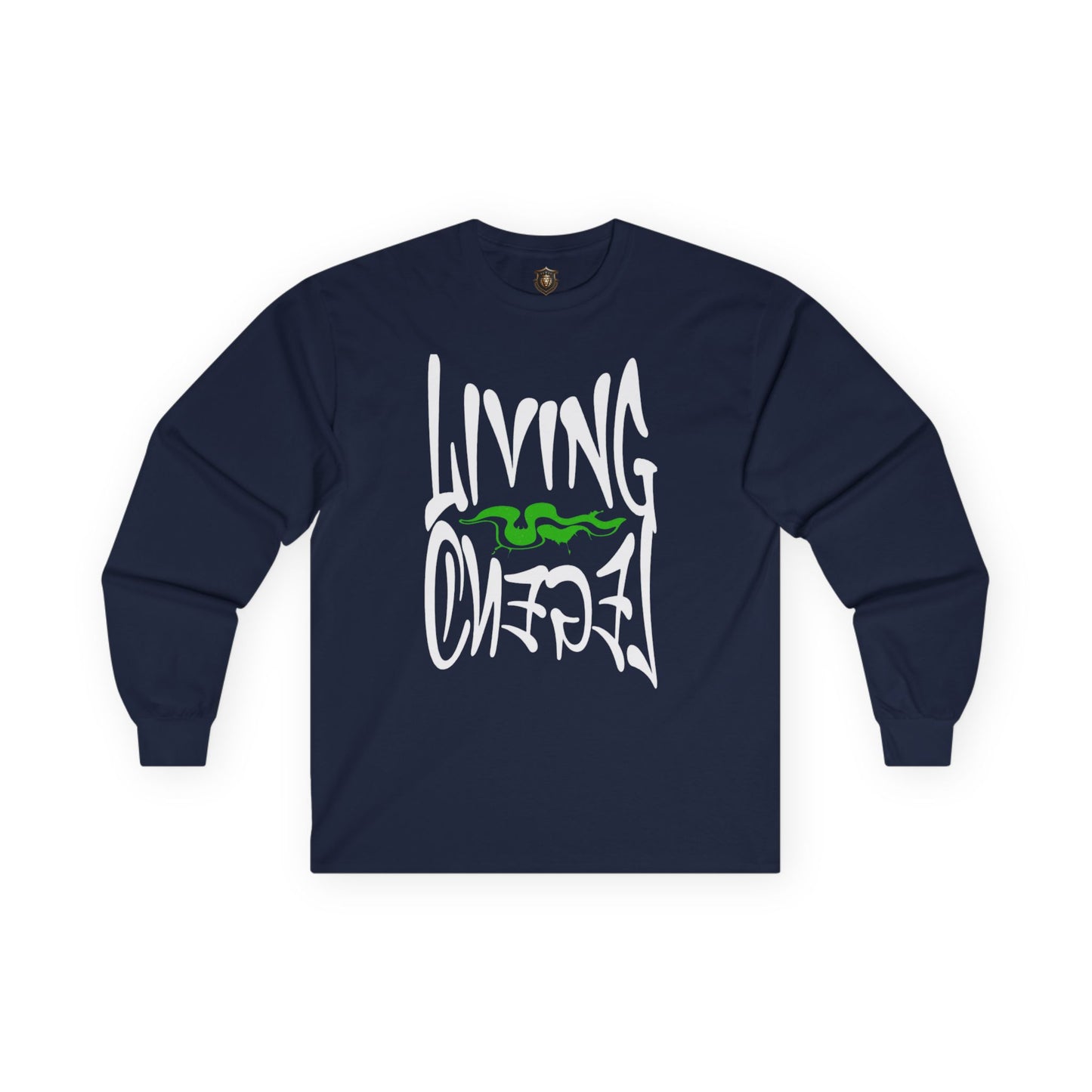 "Living Legend" Long-Sleeve T-Shirt – Vintage Cotton, Bold Street-Inspired Design