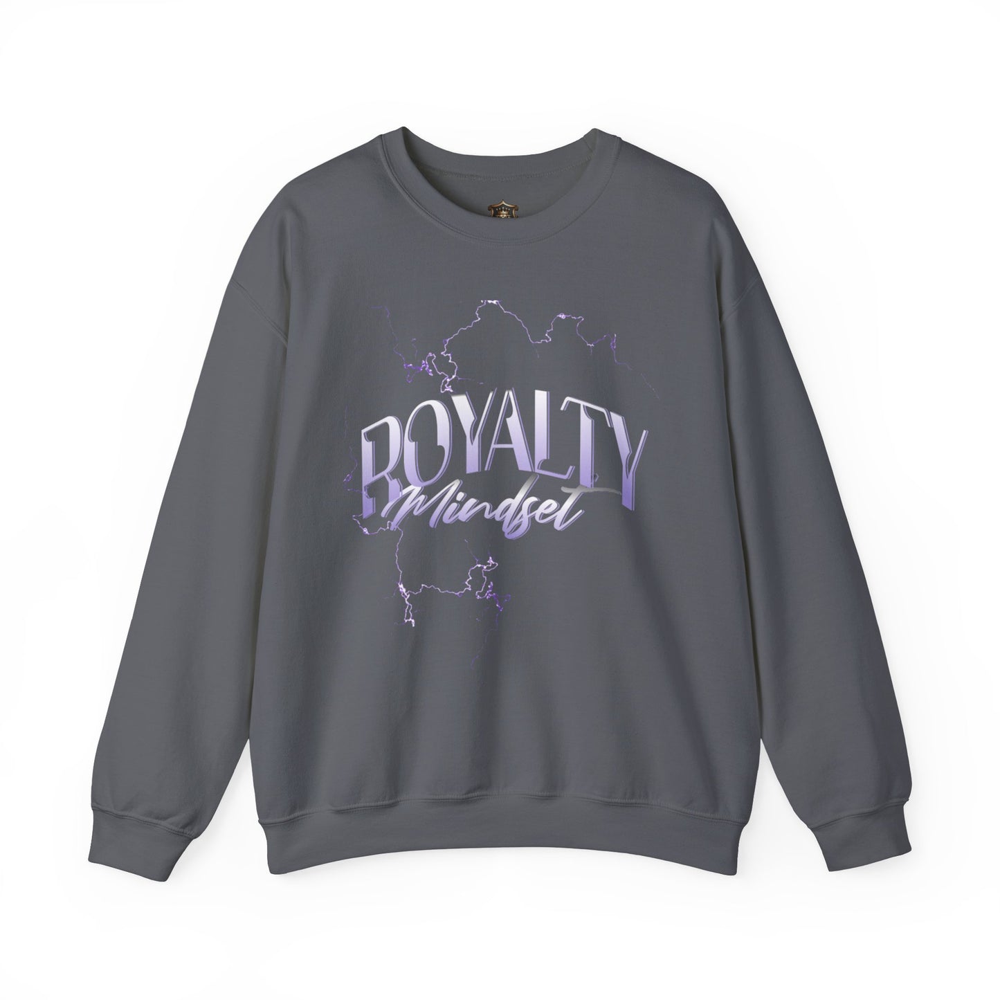 "Royalty Mindset" Crewneck Sweatshirt – Sustainable Cotton, Bold Abstract Design