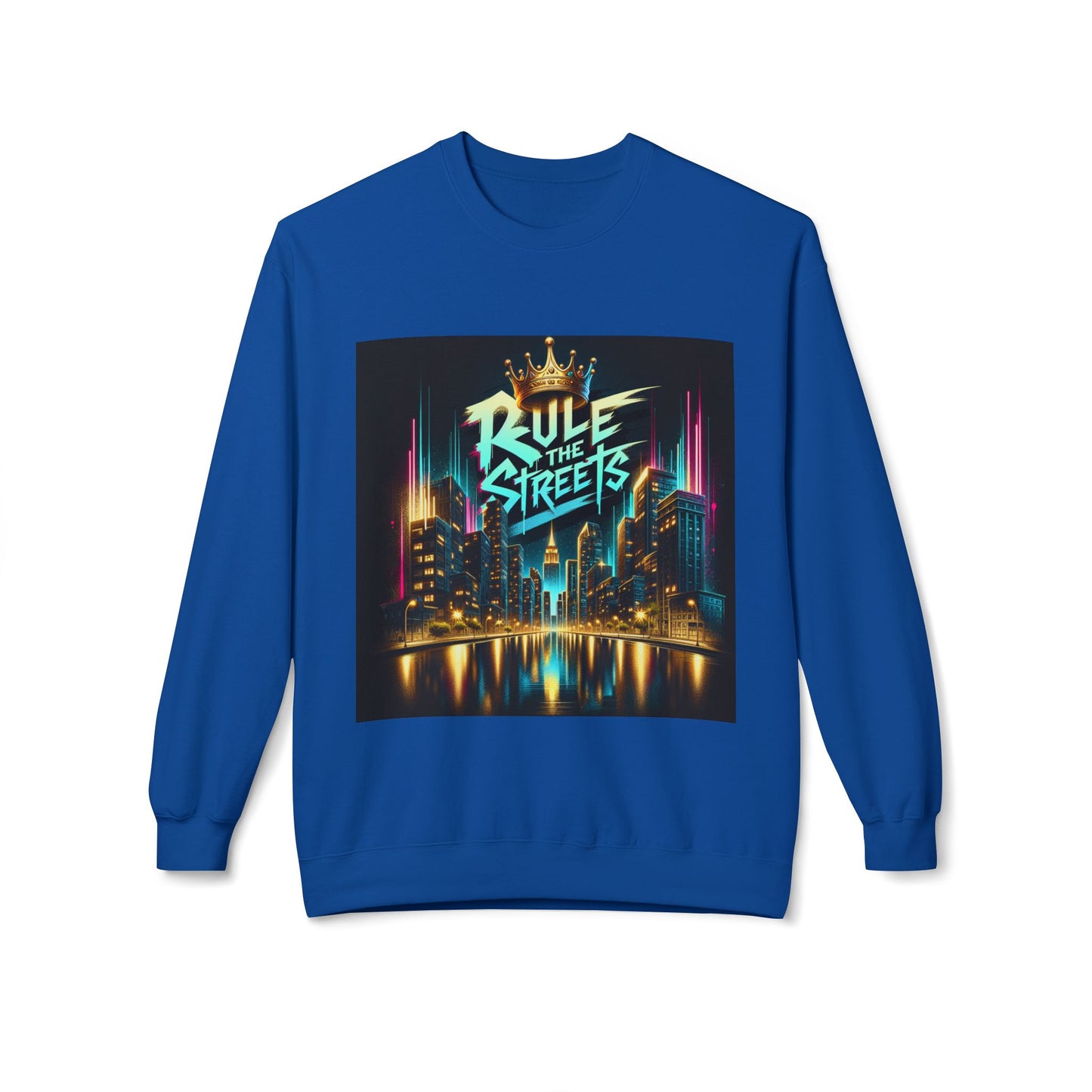 "Rule the Streets" Sweatshirt – Urban Nightscape Design, Classic Fit