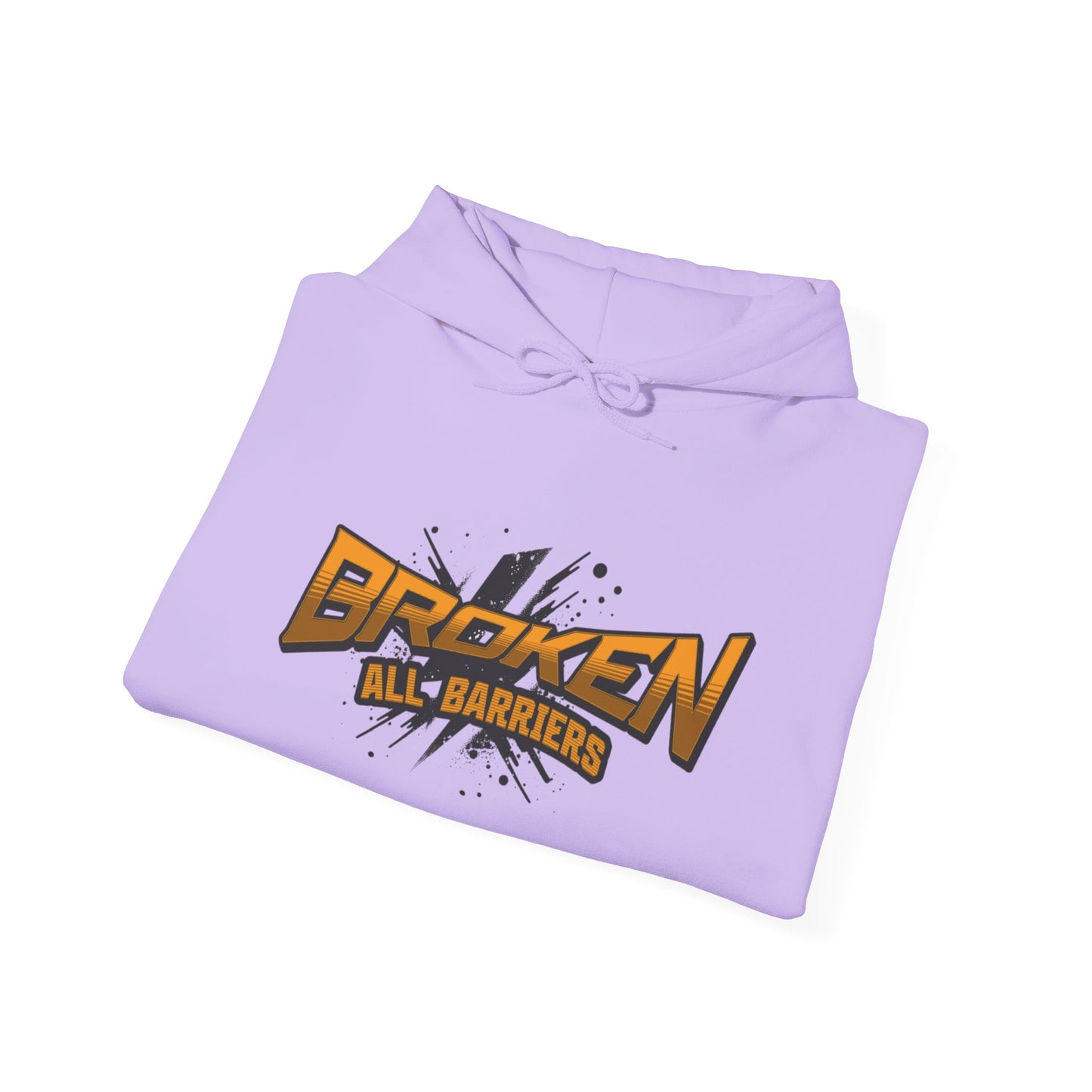 "Broken All Barriers" Hoodie – Bold Broken Wall Graphic & Statement Design