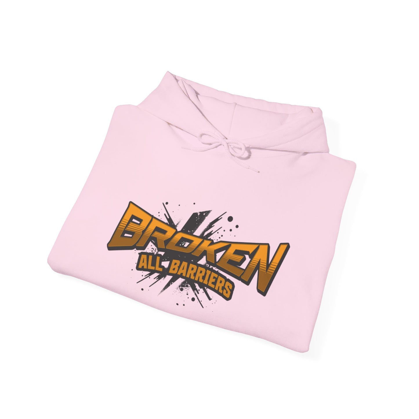 "Broken All Barriers" Hoodie – Bold Broken Wall Graphic & Statement Design