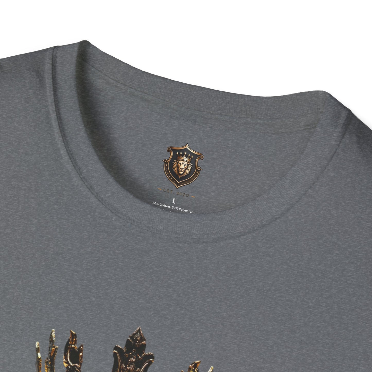 "Regal Mask" Graphic T-Shirt – 100% Cotton, Bold Lion Mask & Crown Design