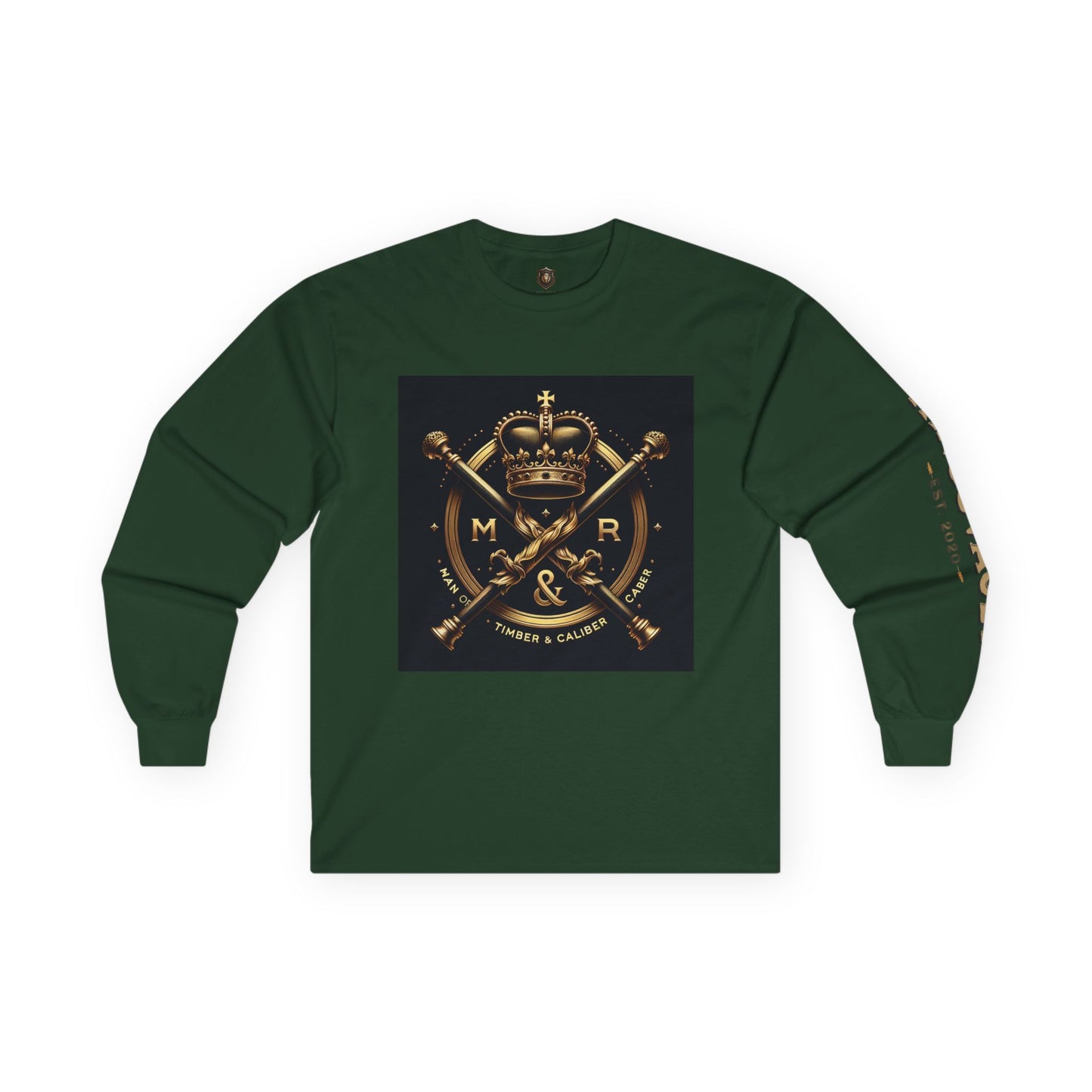 "Regal Authority" Long-Sleeve T-Shirt – Vintage Cotton, Crown & Scepter Design