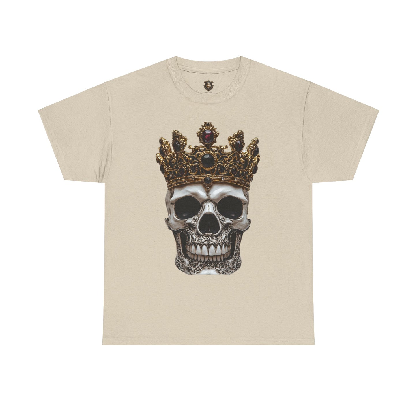 "Crowned Skull" T-Shirt – 100% Cotton, Bold Skull & Crown Desig