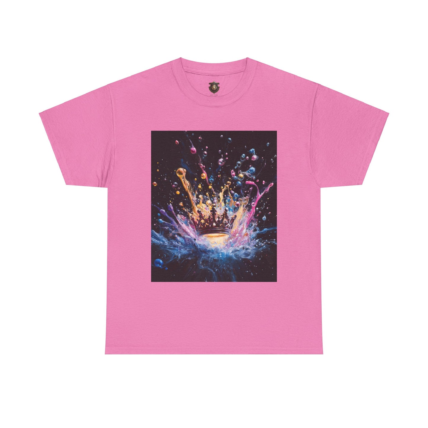 "Vibrant Crown" T-Shirt – 100% Cotton - Colorful Artistic Design for Creative Kings