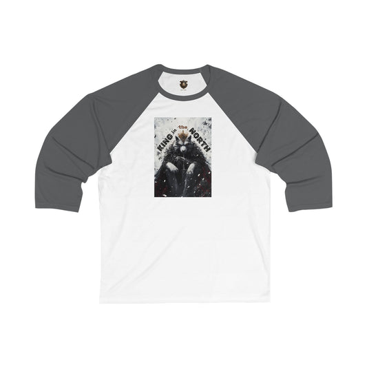 "King in the North" Baseball T-Shirt – Lightweight Modern Fit, Throne Lion Design