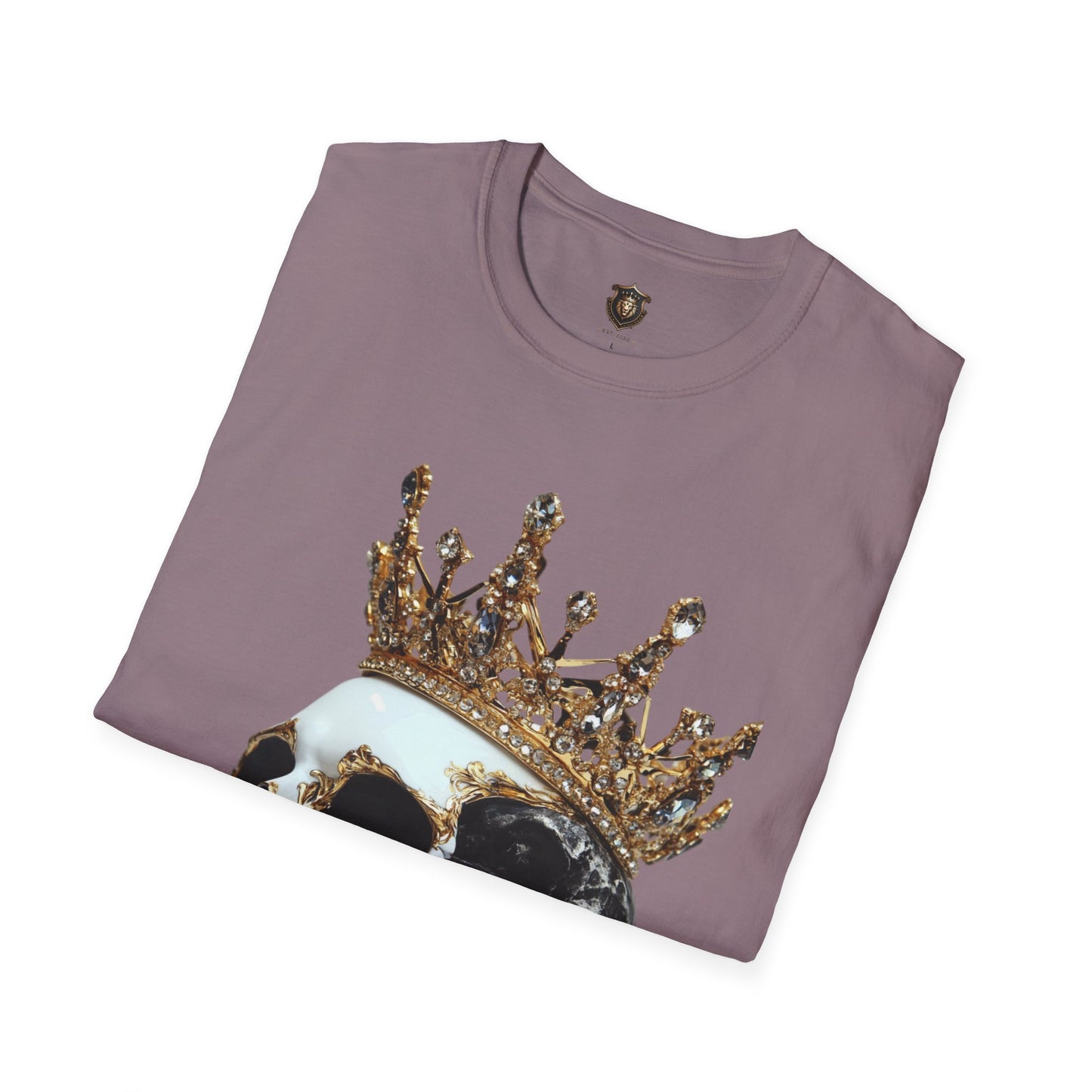 Crowned Skull Graphic T-Shirt - Edgy Style for Halloween and Everyday Wear