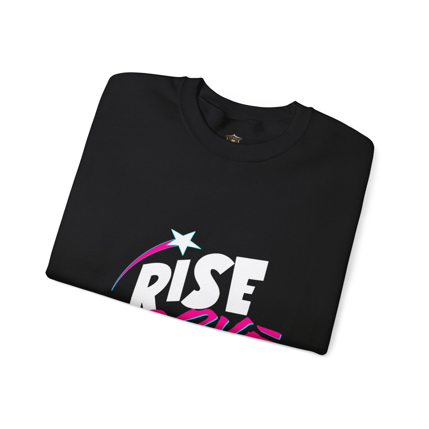 "Rise Above" Crewneck Sweatshirt – Sustainable Cotton Heavy Blend™, Shooting Star Design