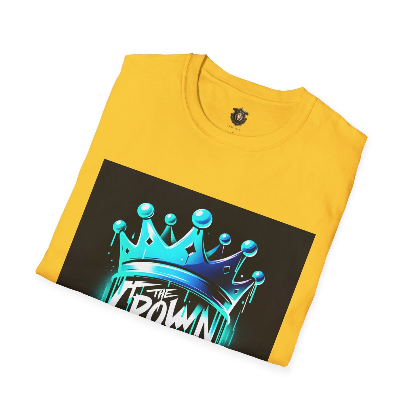 "The Crown Is Mine" T-Shirt – 100% Cotton, Graffiti-Style Icy Blue Crown