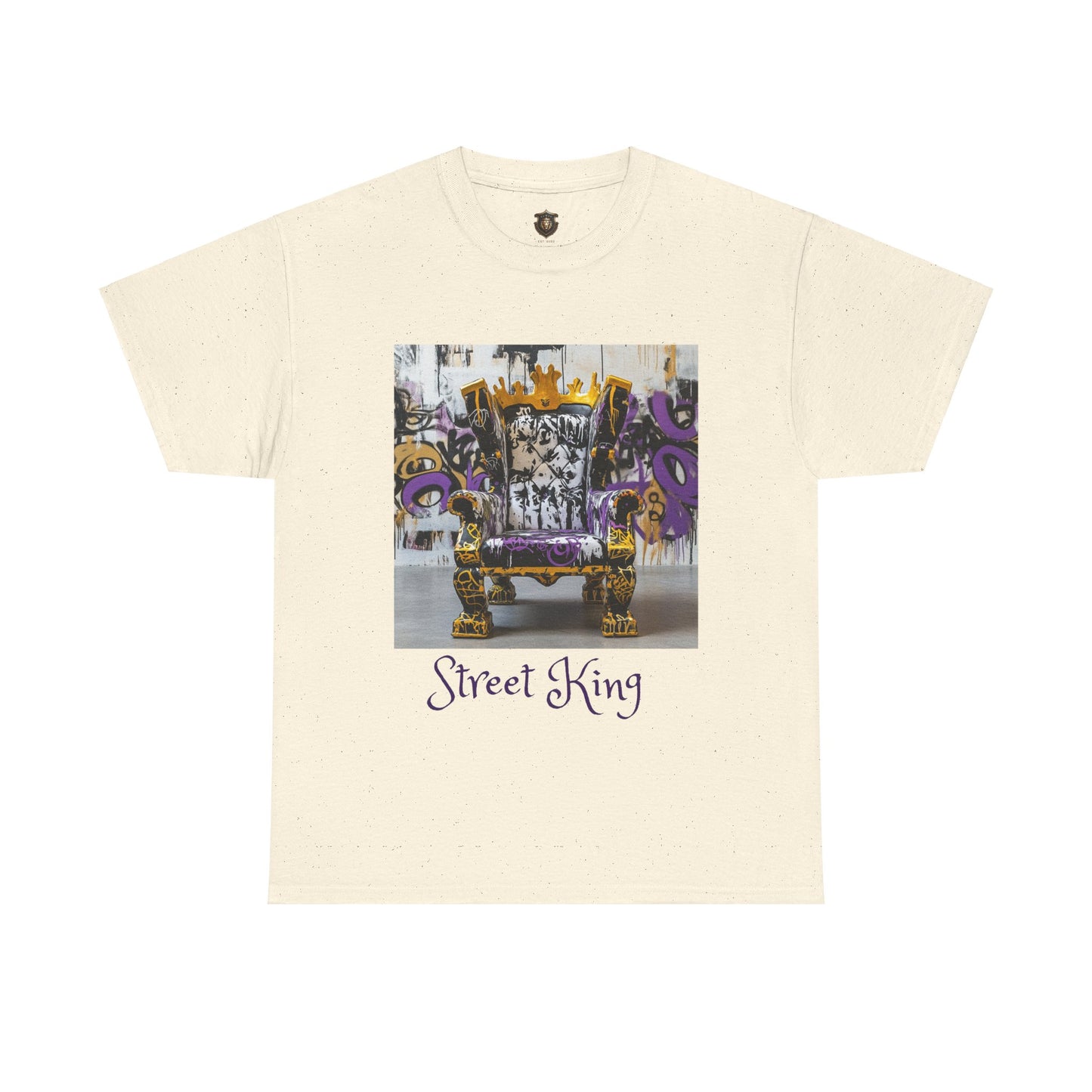 "Street Throne" T-Shirt – 100% Cotton, Graffiti-Inspired Throne Design