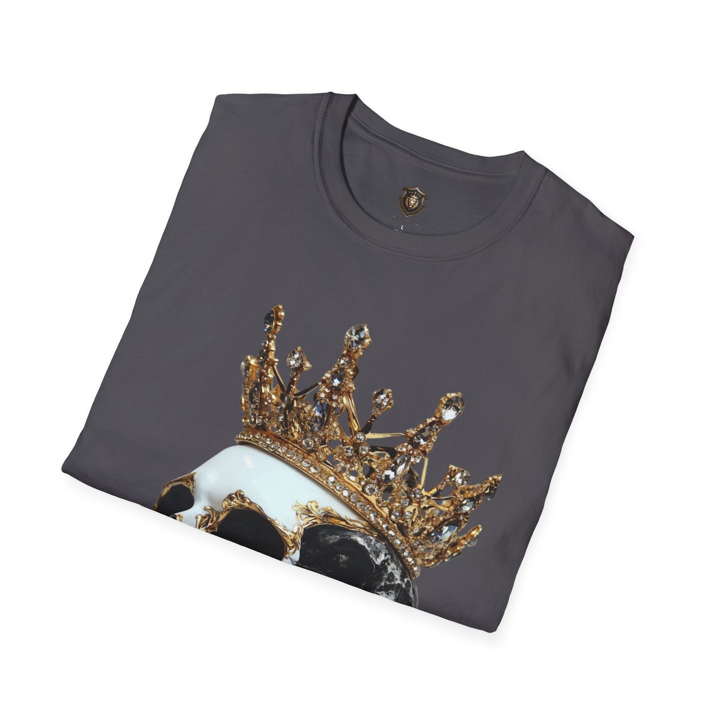 Crowned Skull Graphic T-Shirt - Edgy Style for Halloween and Everyday Wear