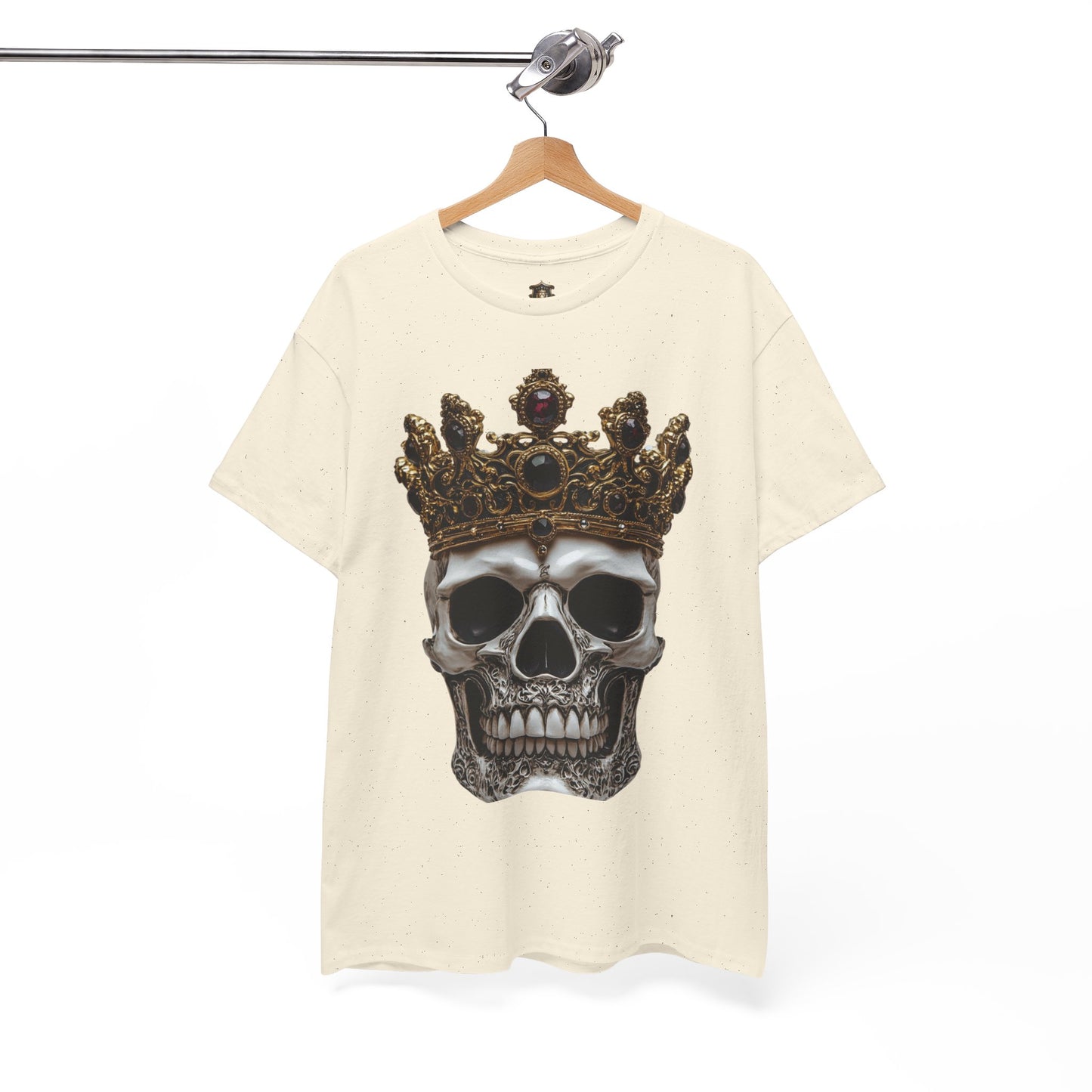 "Crowned Skull" T-Shirt – 100% Cotton, Bold Skull & Crown Desig