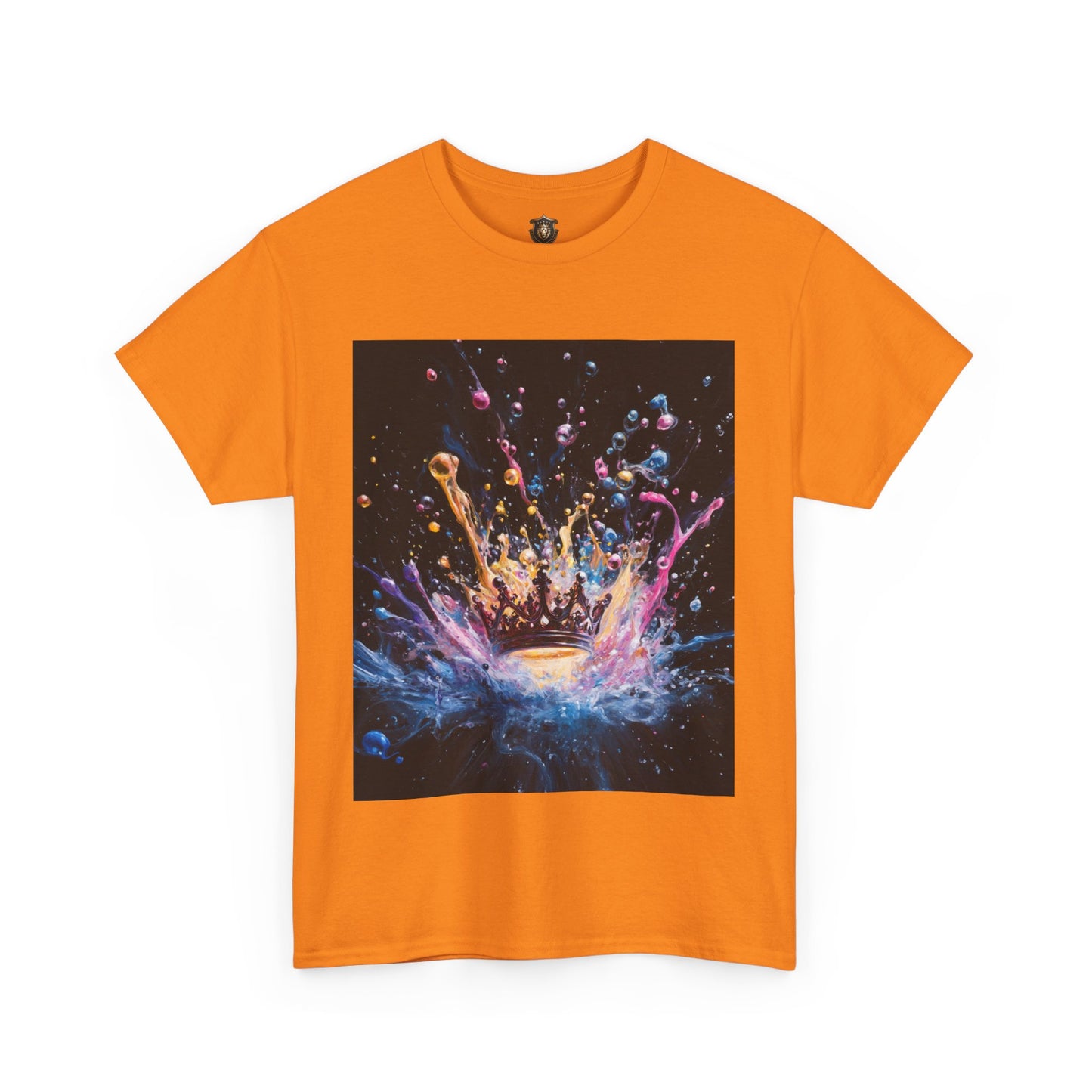 "Vibrant Crown" T-Shirt – 100% Cotton - Colorful Artistic Design for Creative Kings