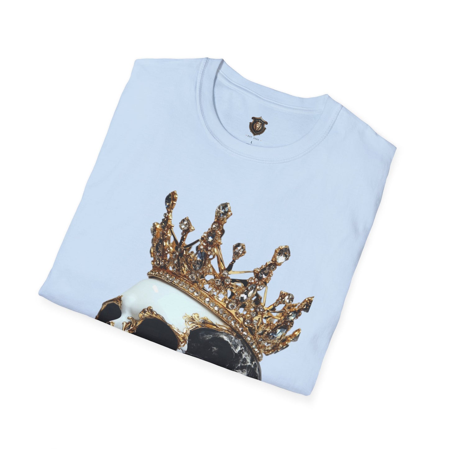 Crowned Skull Graphic T-Shirt - Edgy Style for Halloween and Everyday Wear