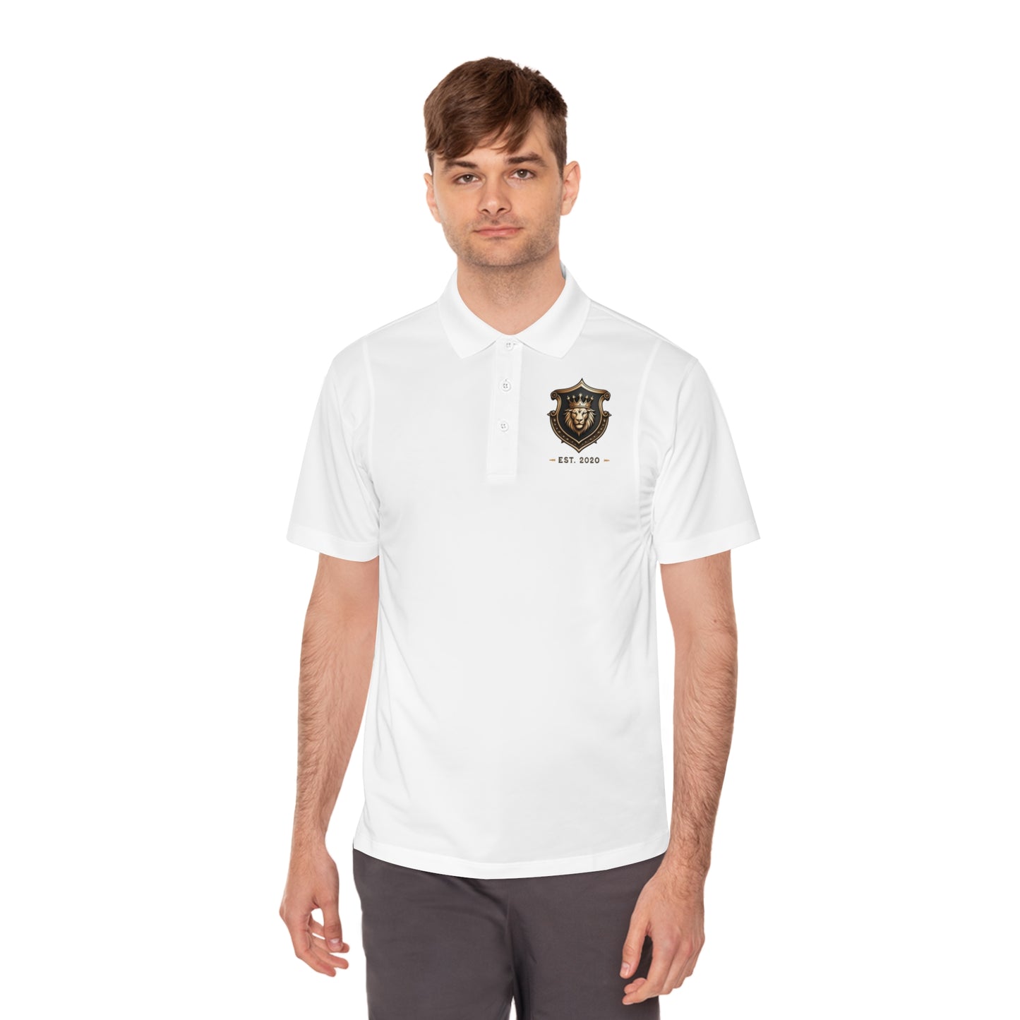 Kingsvault Signature Polo Sport Shirt – Moisture-Wicking, Embroidered Crest Logo