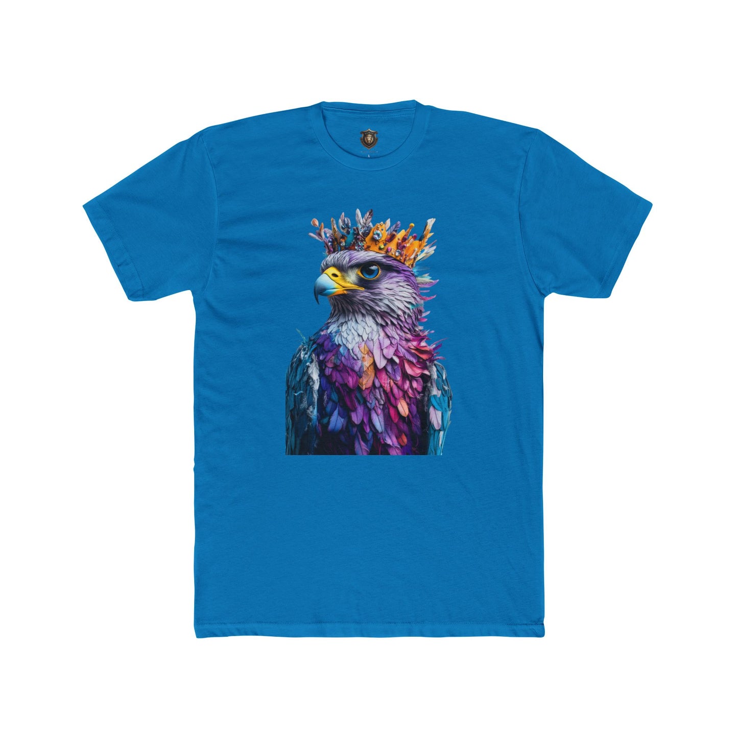 Vibrant Eagle Crown Cotton Tee - Colorful Graphic T-Shirt