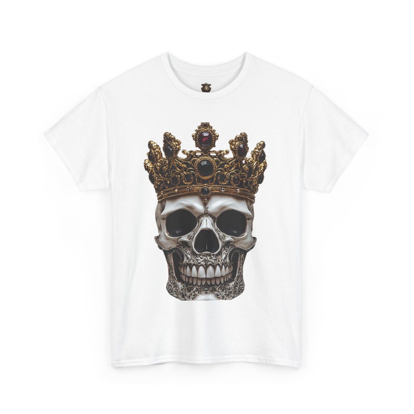 "Crowned Skull" T-Shirt – 100% Cotton, Bold Skull & Crown Desig