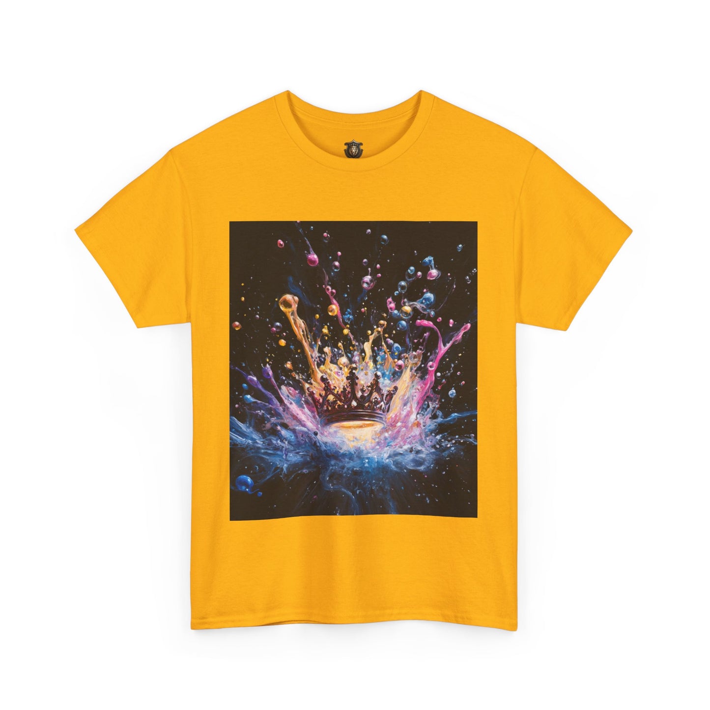 "Vibrant Crown" T-Shirt – 100% Cotton - Colorful Artistic Design for Creative Kings