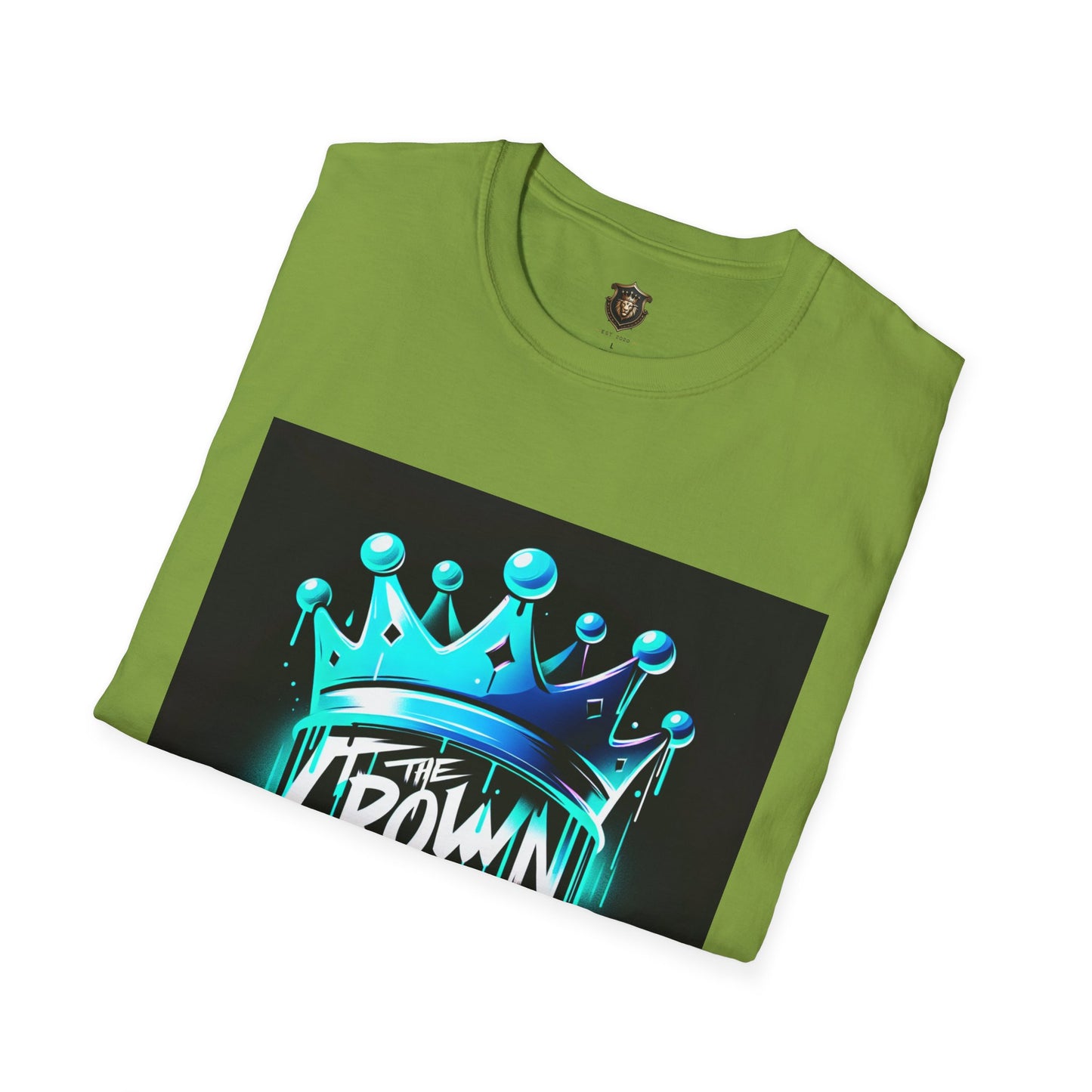 "The Crown Is Mine" T-Shirt – 100% Cotton, Graffiti-Style Icy Blue Crown