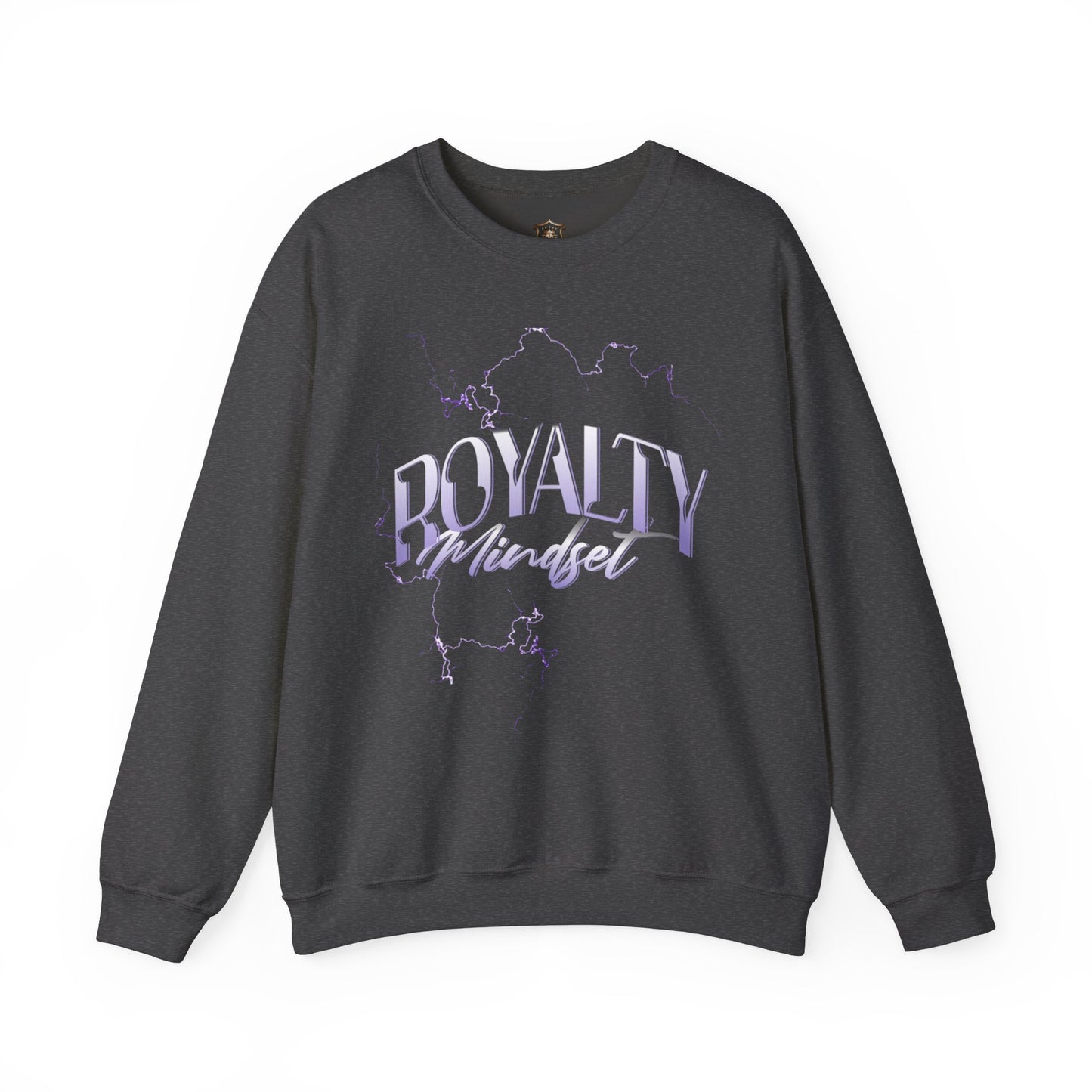 "Royalty Mindset" Crewneck Sweatshirt – Sustainable Cotton, Bold Abstract Design