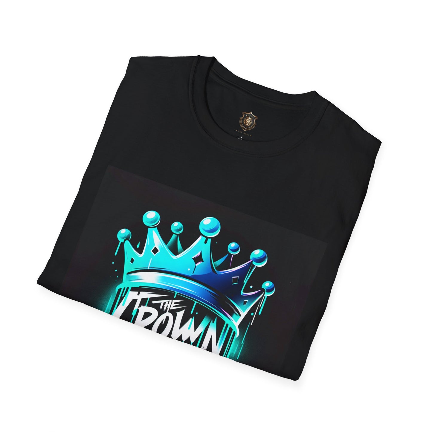 "The Crown Is Mine" T-Shirt – 100% Cotton, Graffiti-Style Icy Blue Crown