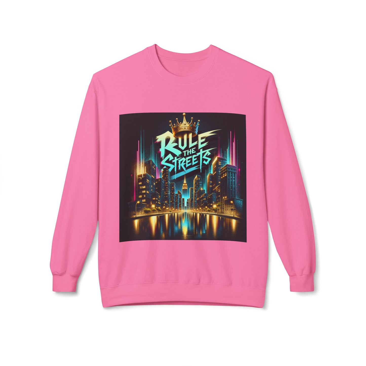 "Rule the Streets" Sweatshirt – Urban Nightscape Design, Classic Fit