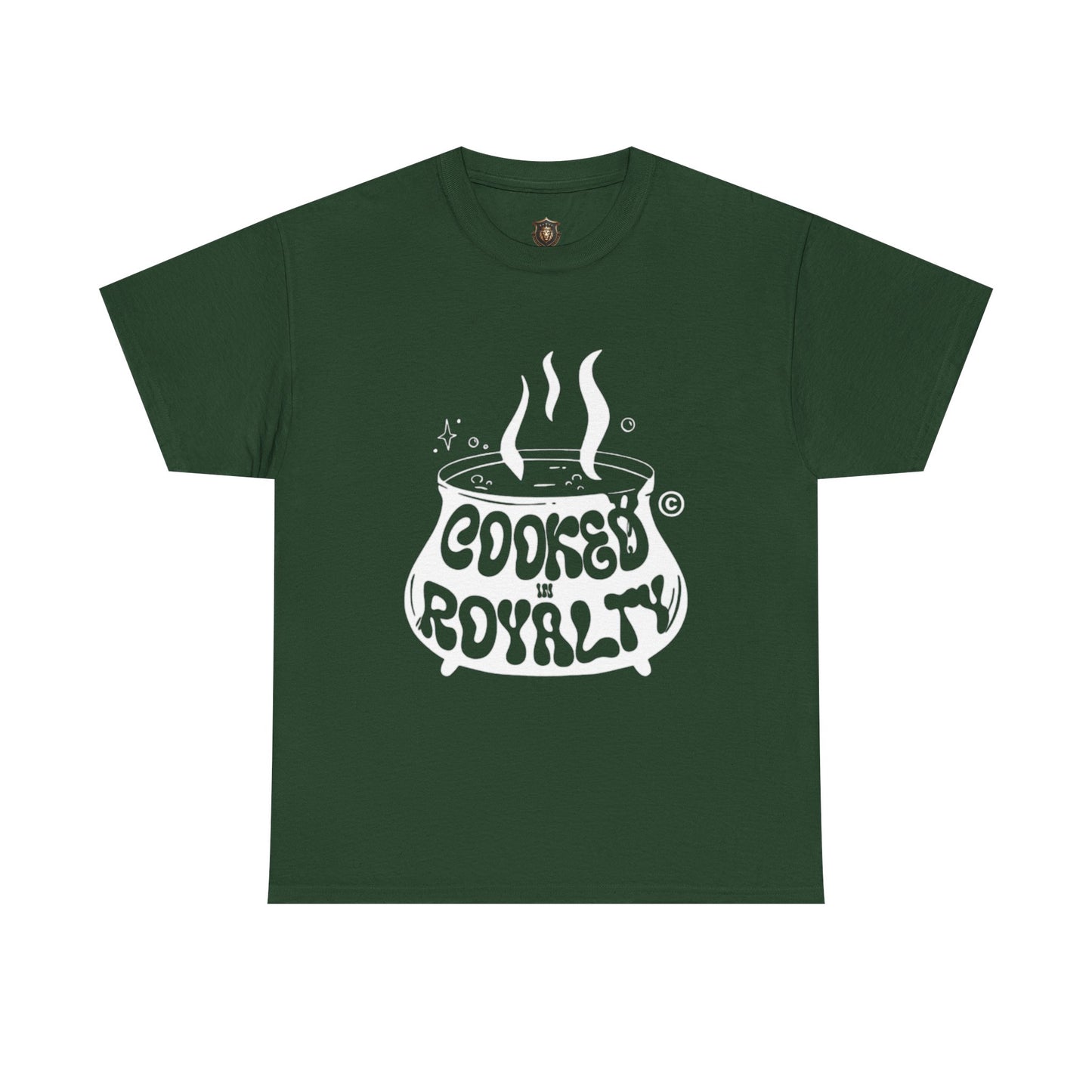 "Cooked in Royalty" T-Shirt – Bold Cooking Pot Graphic & Statement Design