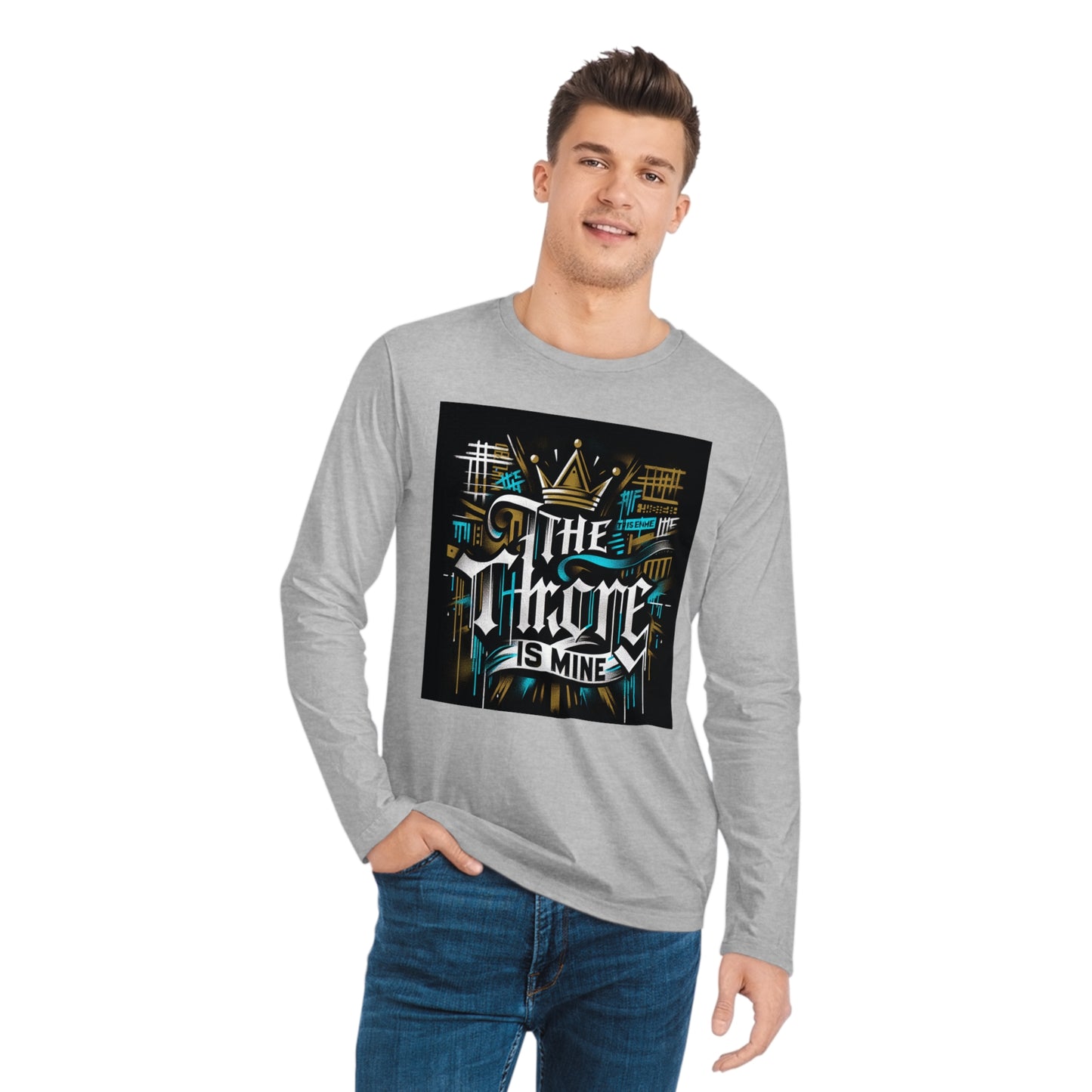 "The Throne Is Mine" Long Sleeve Shirt – Bold Graffiti Crown Design