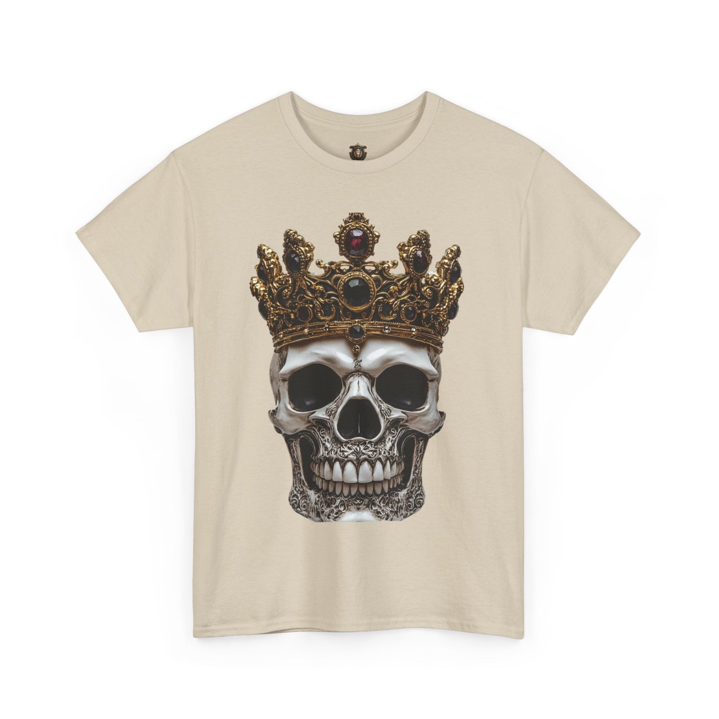 "Crowned Skull" T-Shirt – 100% Cotton, Bold Skull & Crown Desig