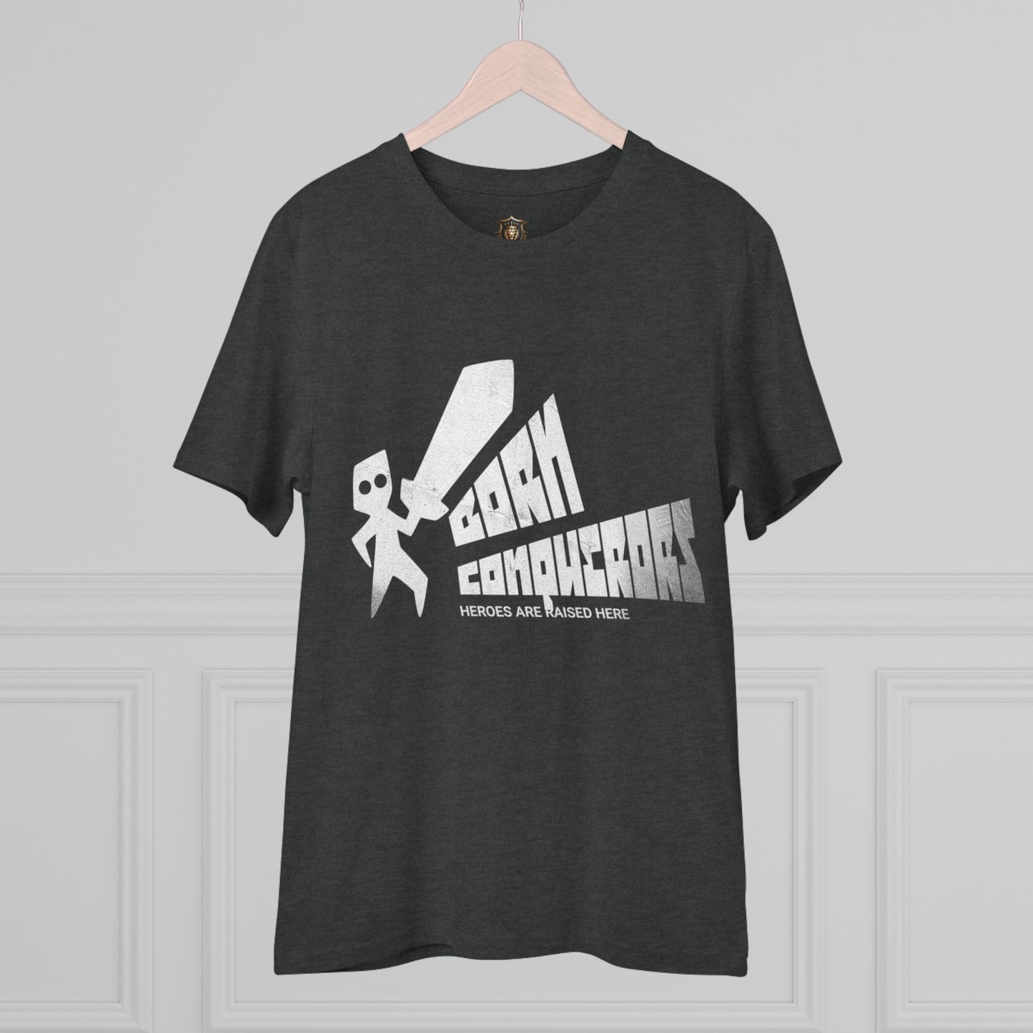 "Born Conquerors" Organic T-Shirt – 100% Cotton, Bold Motivational Design