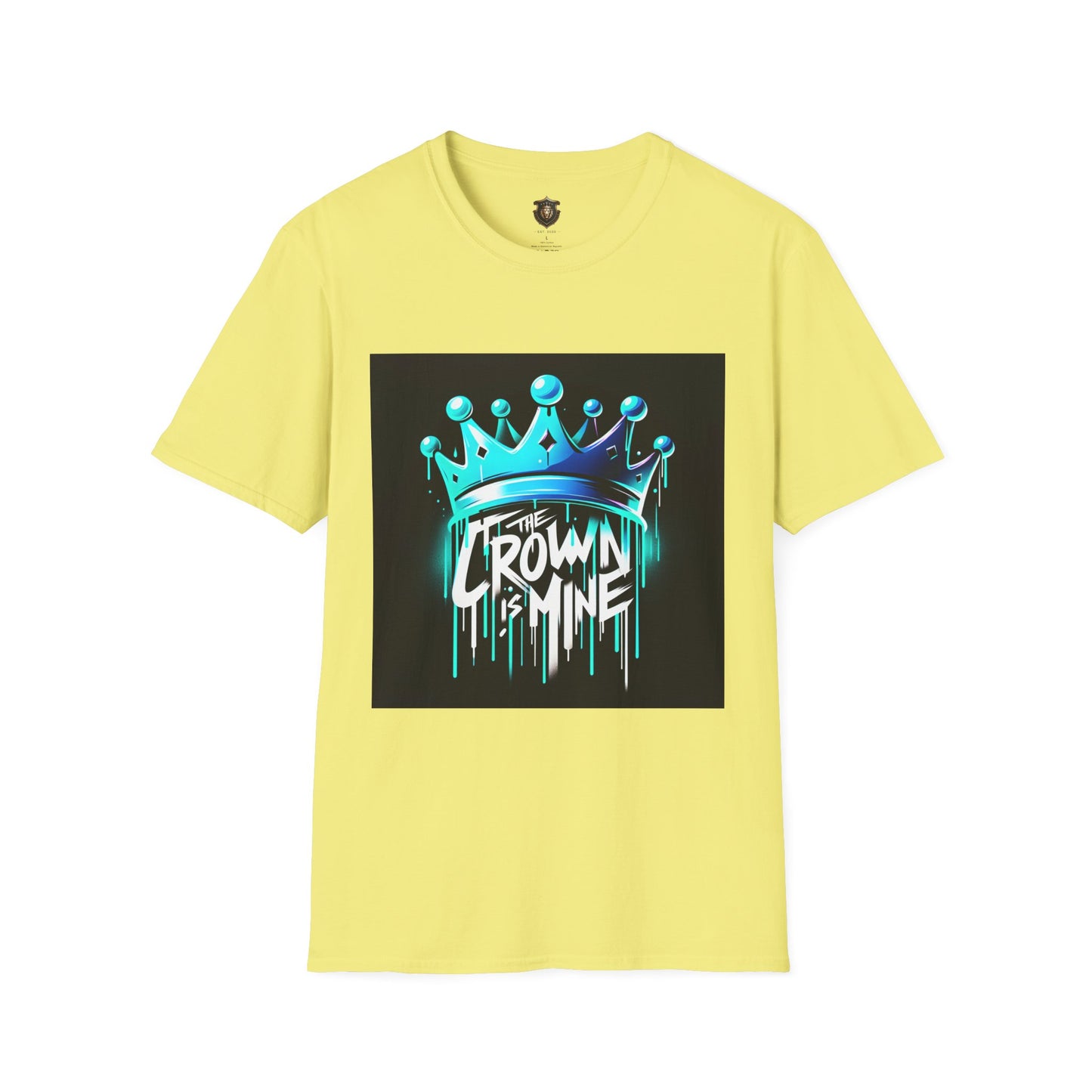 "The Crown Is Mine" T-Shirt – 100% Cotton, Graffiti-Style Icy Blue Crown