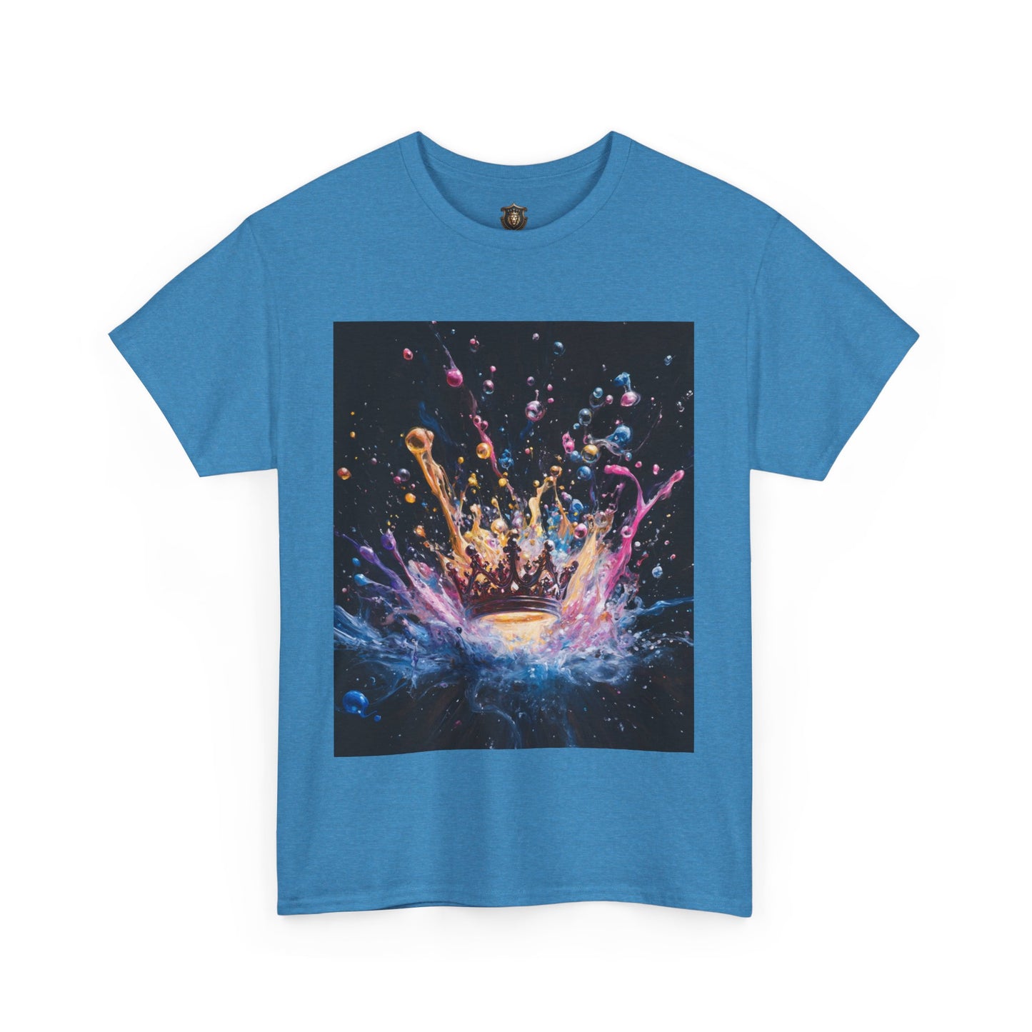 "Vibrant Crown" T-Shirt – 100% Cotton - Colorful Artistic Design for Creative Kings