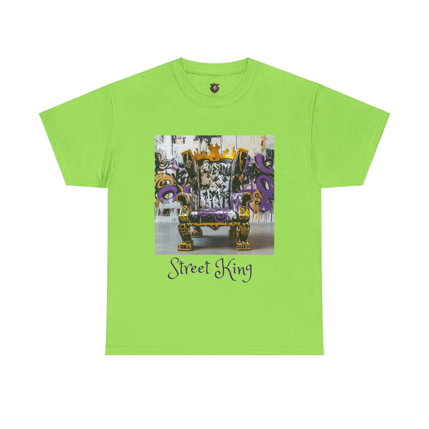 "Street Throne" T-Shirt – 100% Cotton, Graffiti-Inspired Throne Design