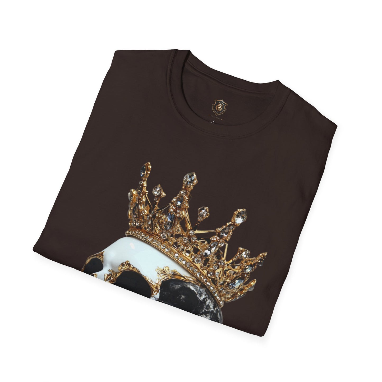 Crowned Skull Graphic T-Shirt - Edgy Style for Halloween and Everyday Wear