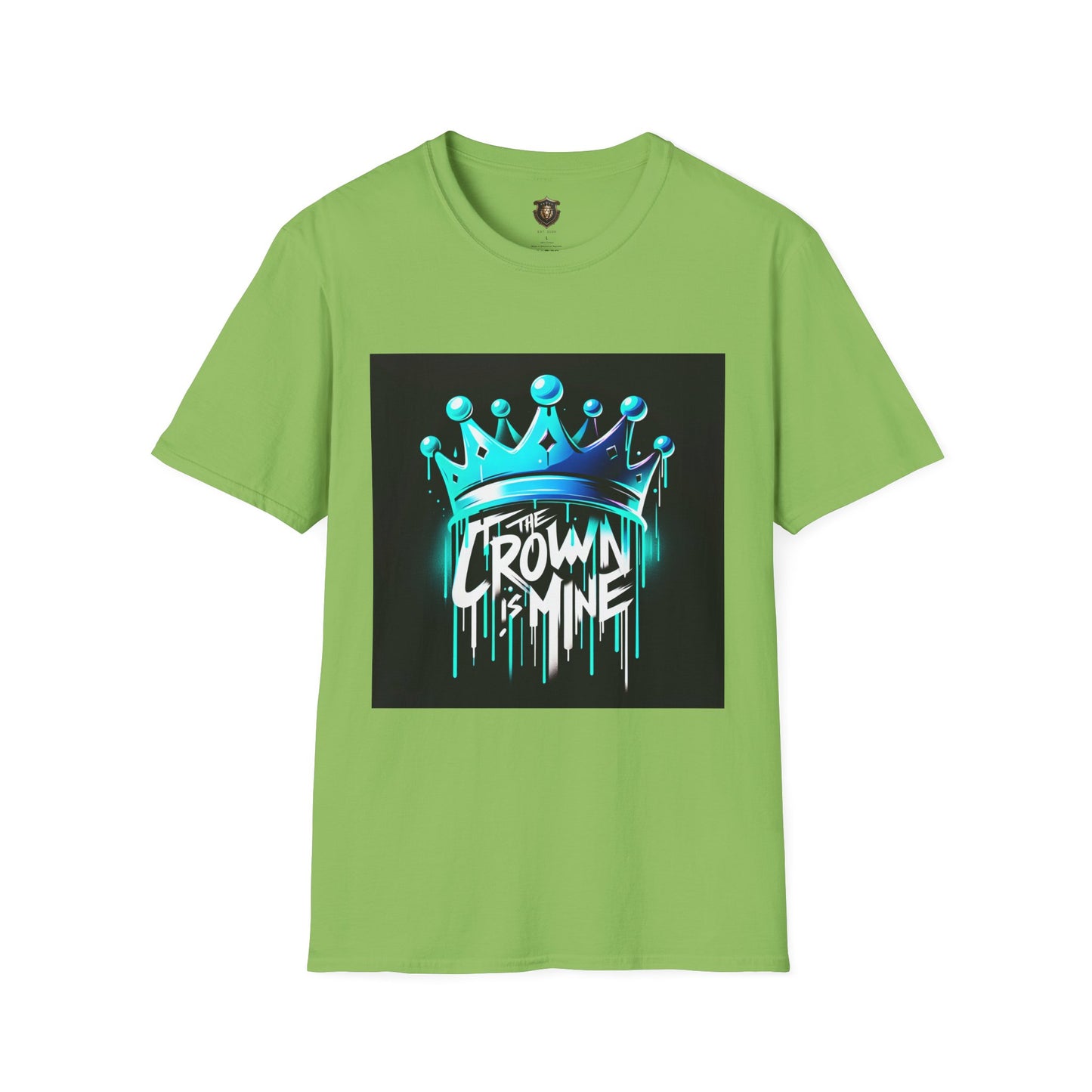 "The Crown Is Mine" T-Shirt – 100% Cotton, Graffiti-Style Icy Blue Crown