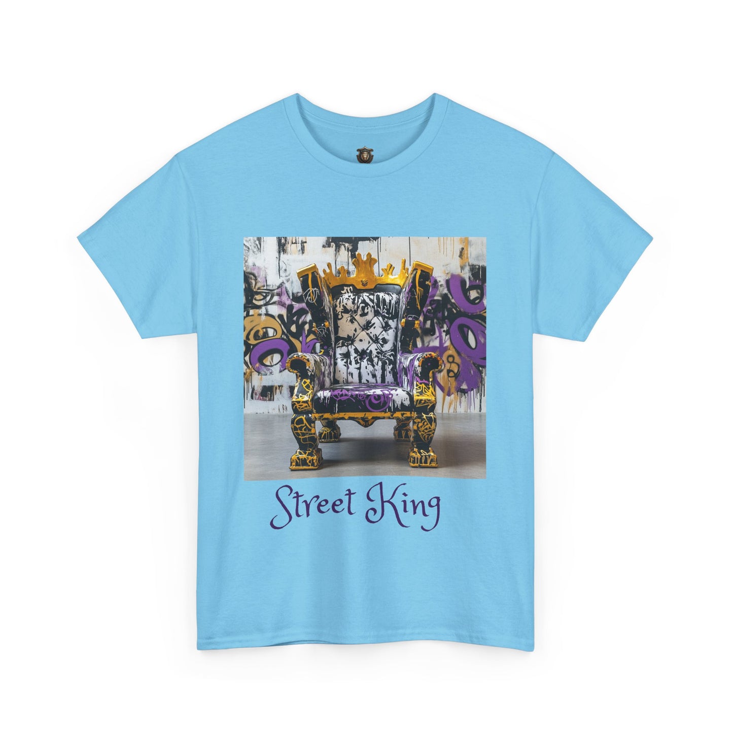 "Street Throne" T-Shirt – 100% Cotton, Graffiti-Inspired Throne Design