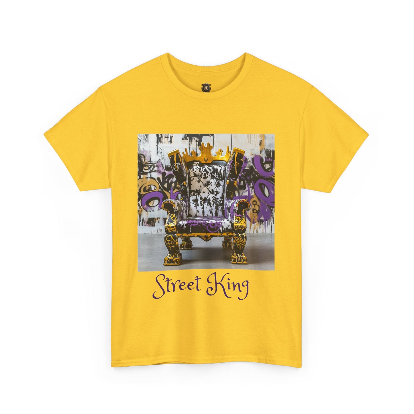 "Street Throne" T-Shirt – 100% Cotton, Graffiti-Inspired Throne Design